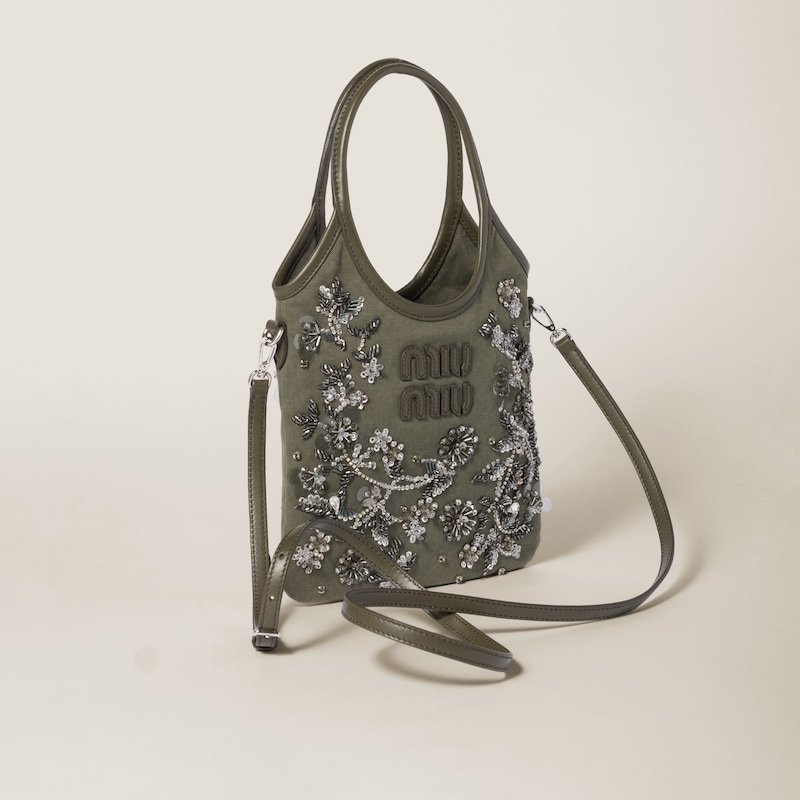 IVY embroidered gabardine bag