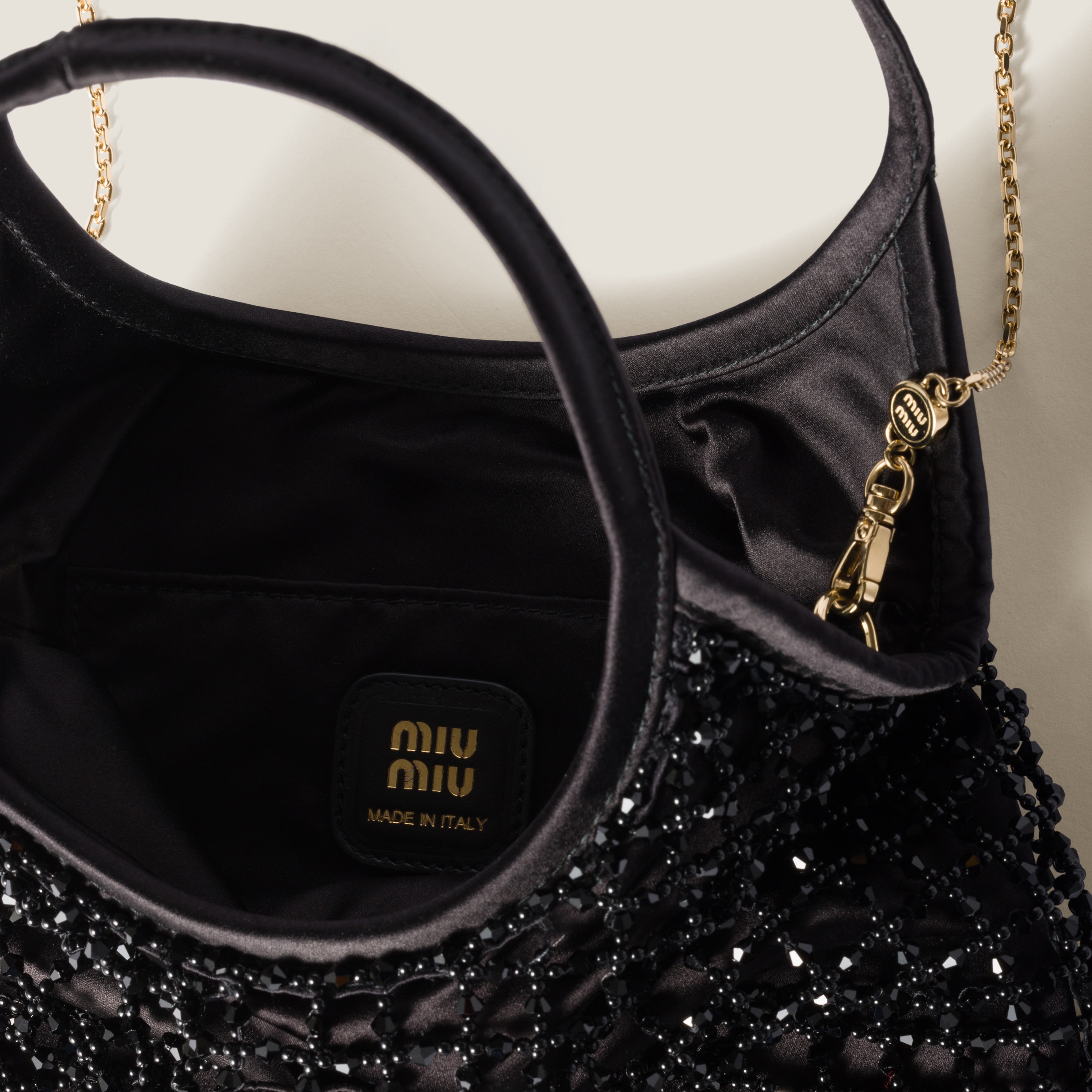 Miu Miu｜ (5BA281 2CRW F0002) Cognac Ivy Leather Handbag | Miu Miu