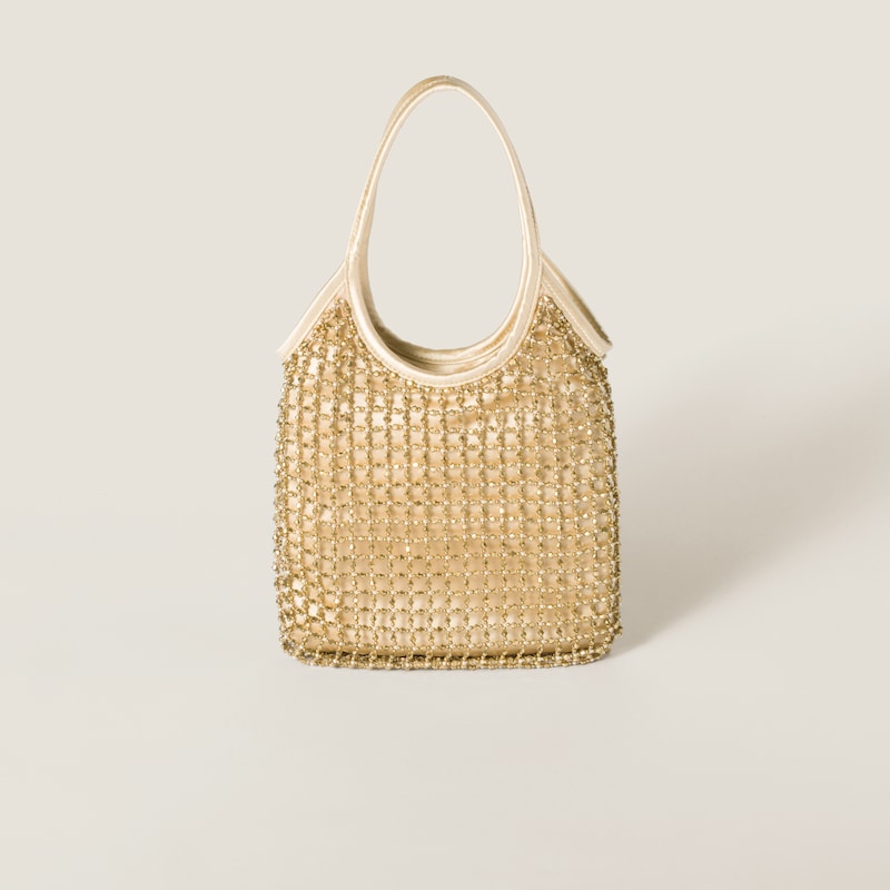 Sac en satin duchesse à perles IVY