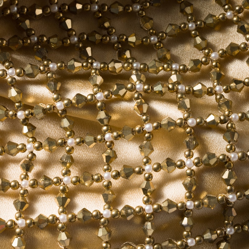 Sac en satin duchesse à perles IVY