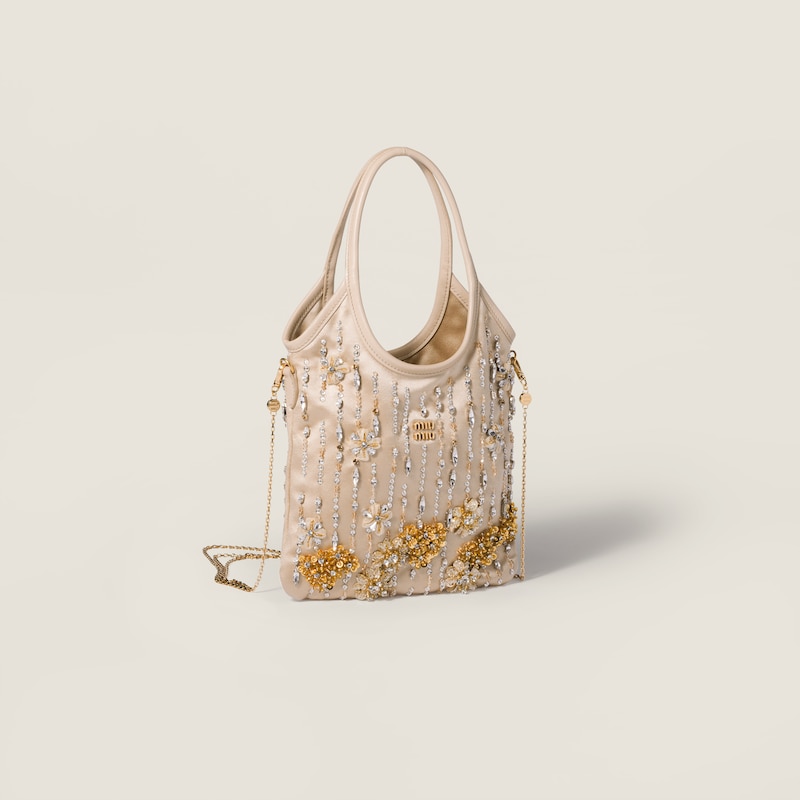 حقيبة IVY صغيرة من الساتان مطرزة