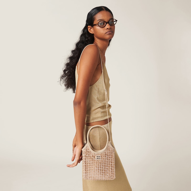 人造仿水晶缎面手袋