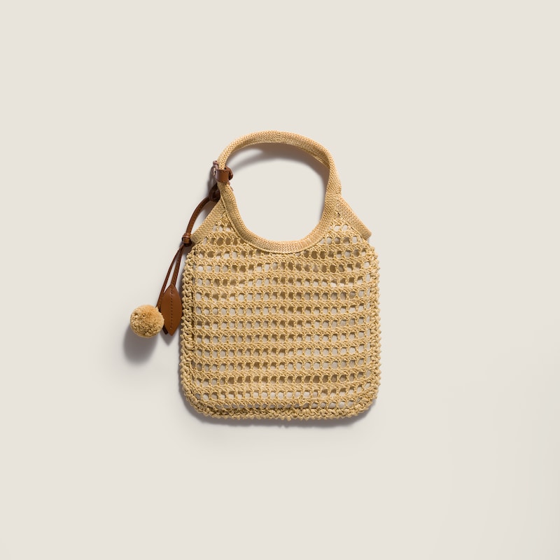 Ivy raffia crochet handbag