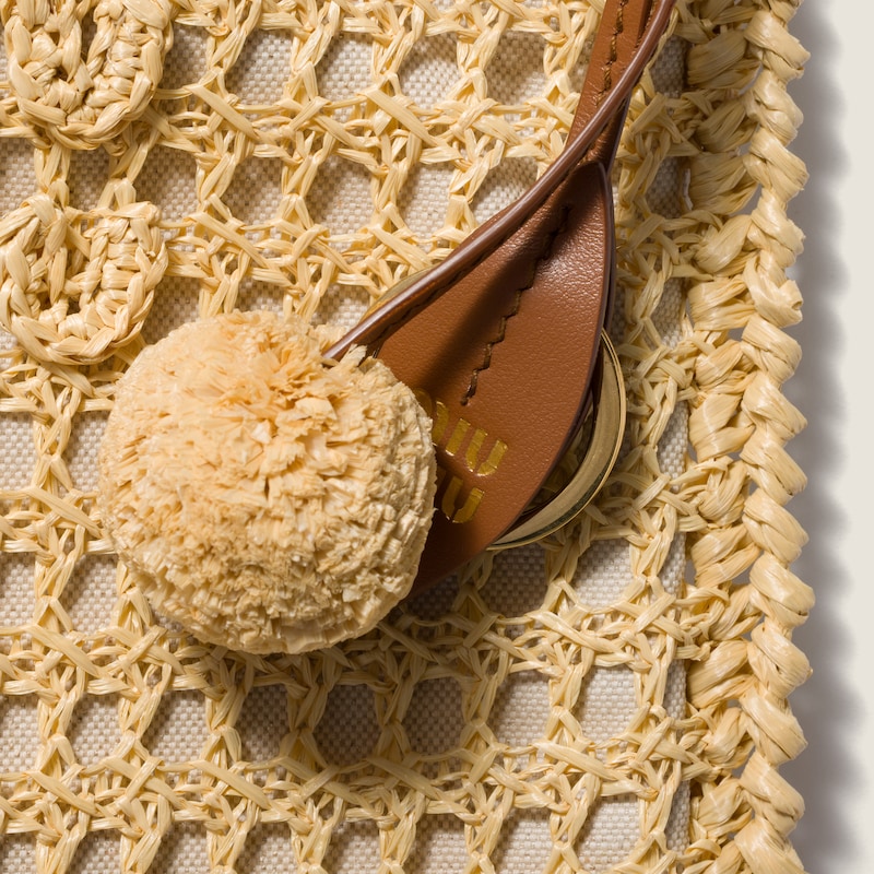 Ivy raffia crochet handbag