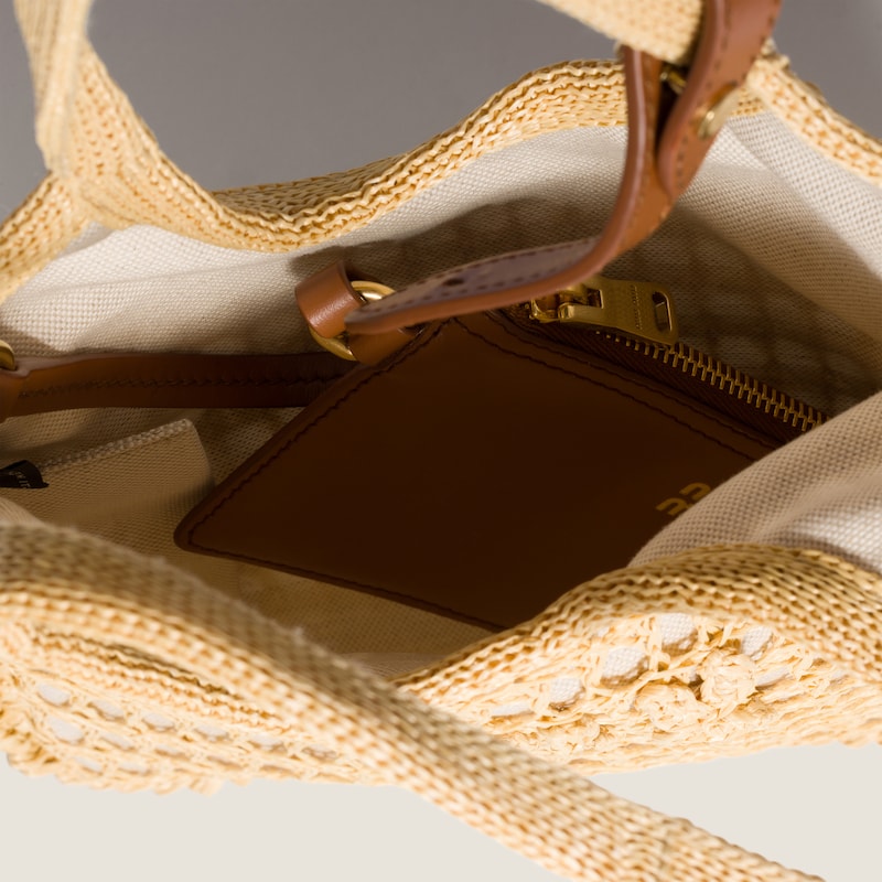 Ivy raffia crochet handbag
