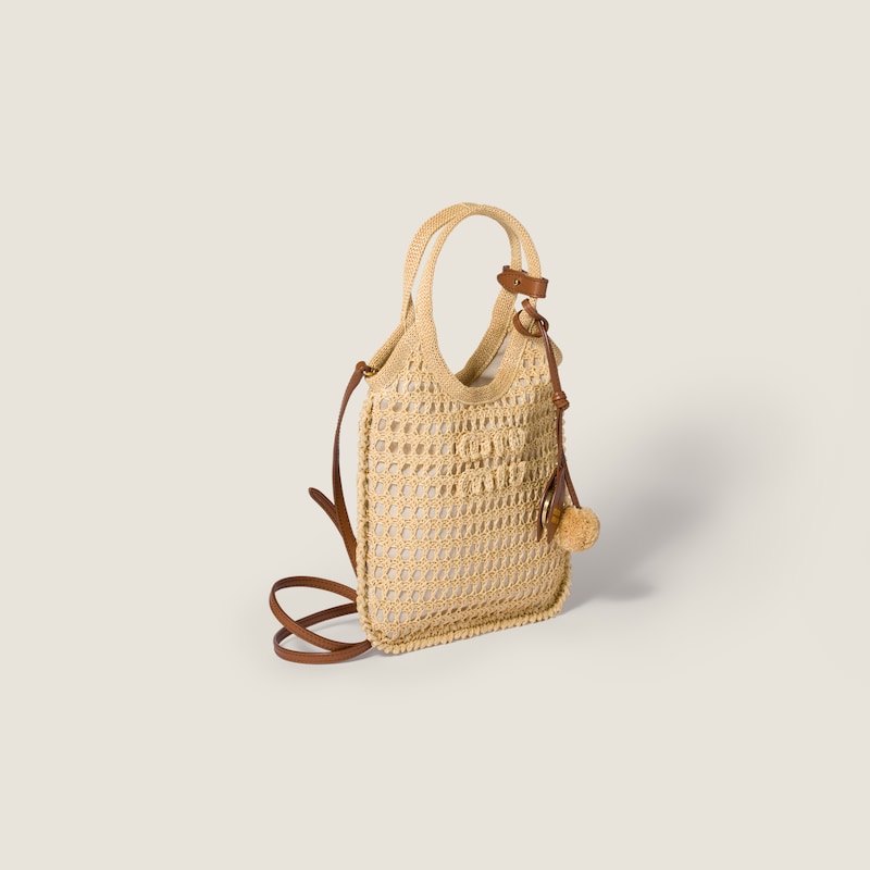 Ivy raffia crochet handbag