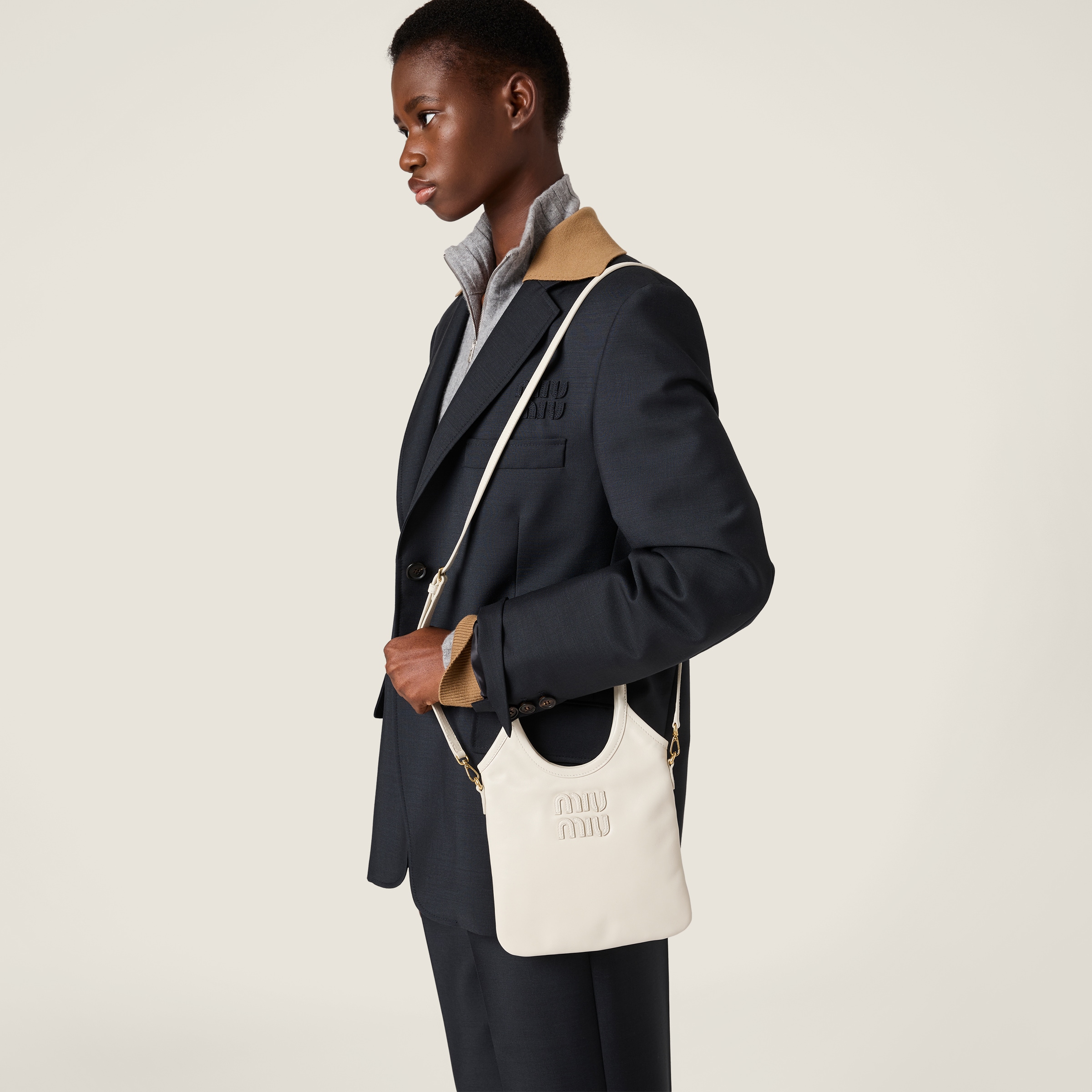 White Ivy Leather Handbag | Miu Miu - Netherlands