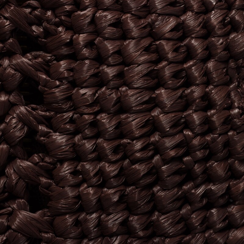 Raffia-effect woven tote bag