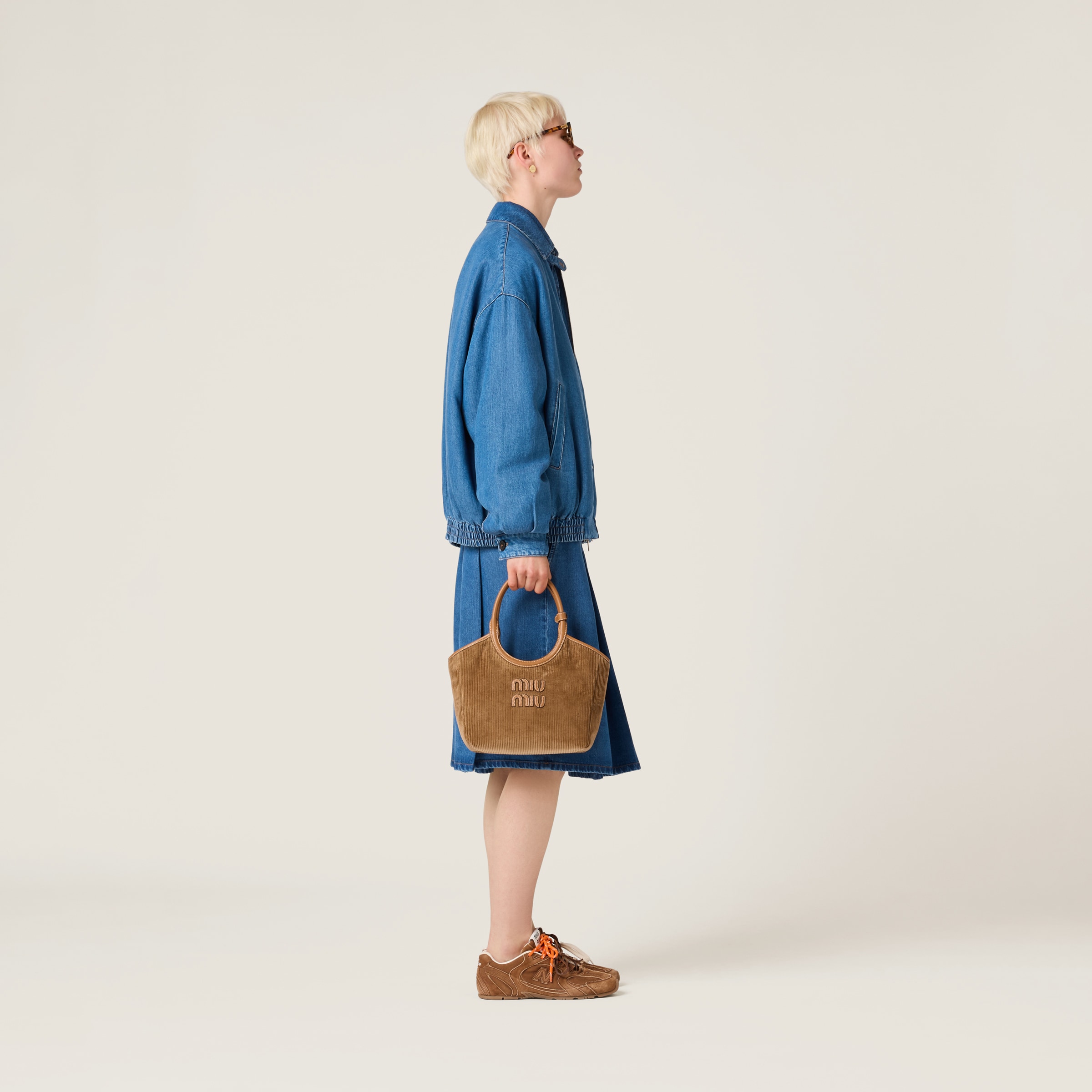 シナモン アイビー コーデュロイ ハンドバッグ | Miu Miu