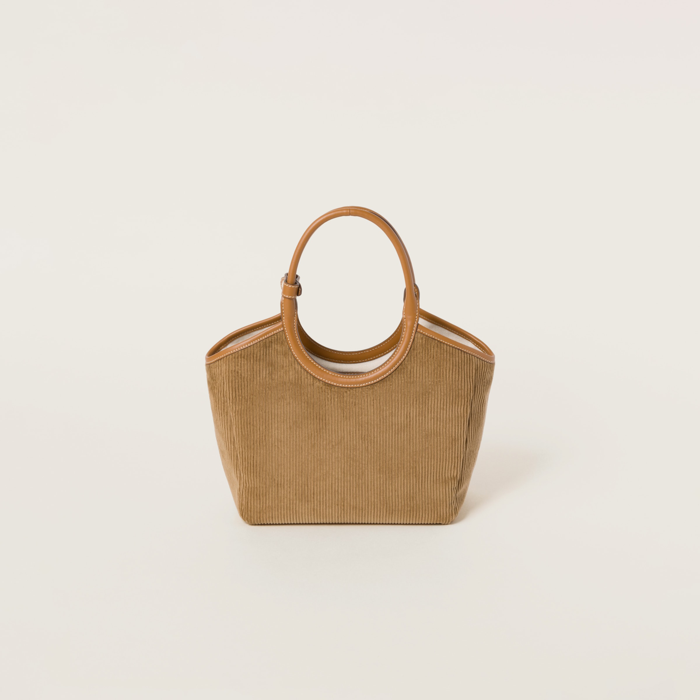 Cinnamon Ivy Corduroy Handbag | Miu Miu