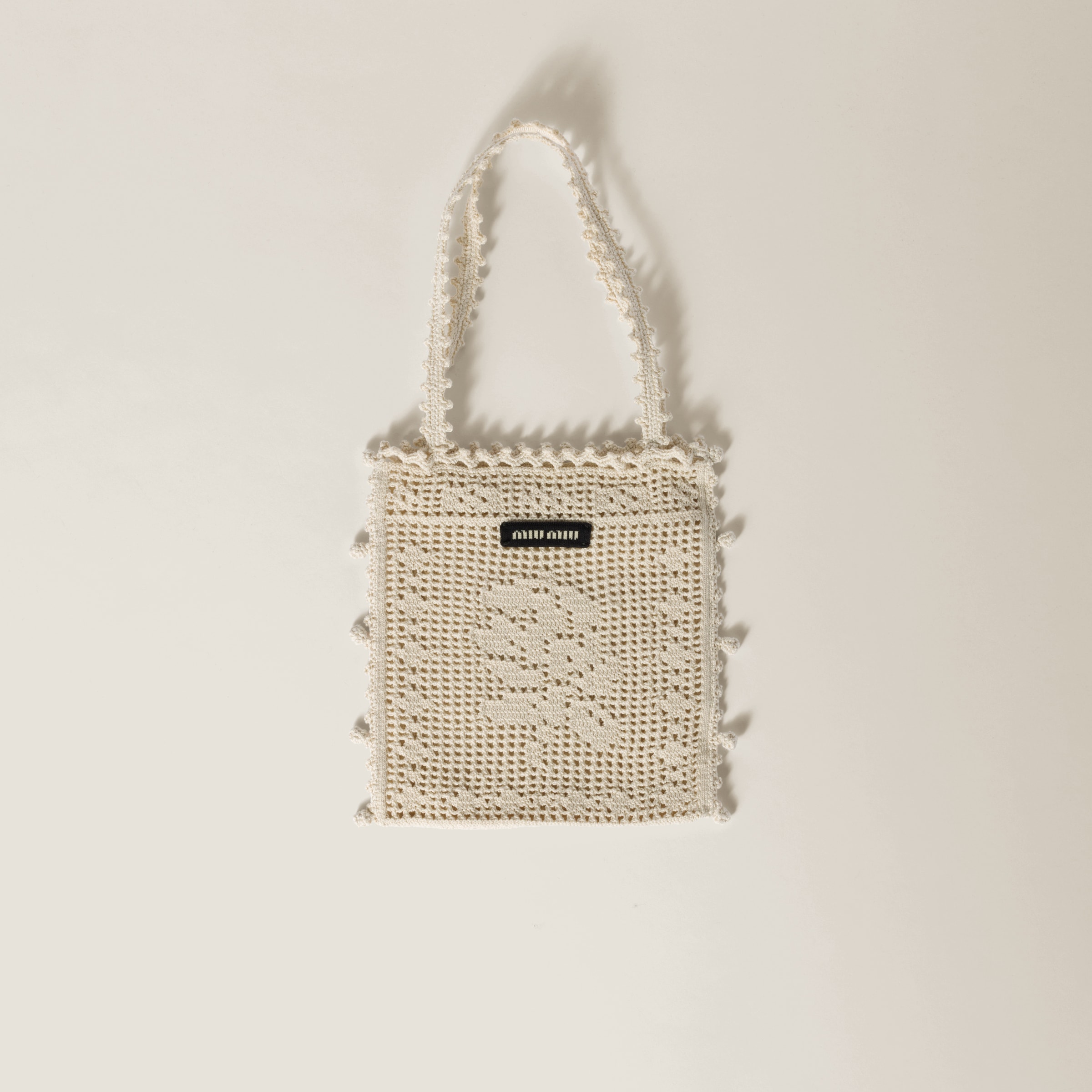 Miu Miu Crochet Cotton Handbag