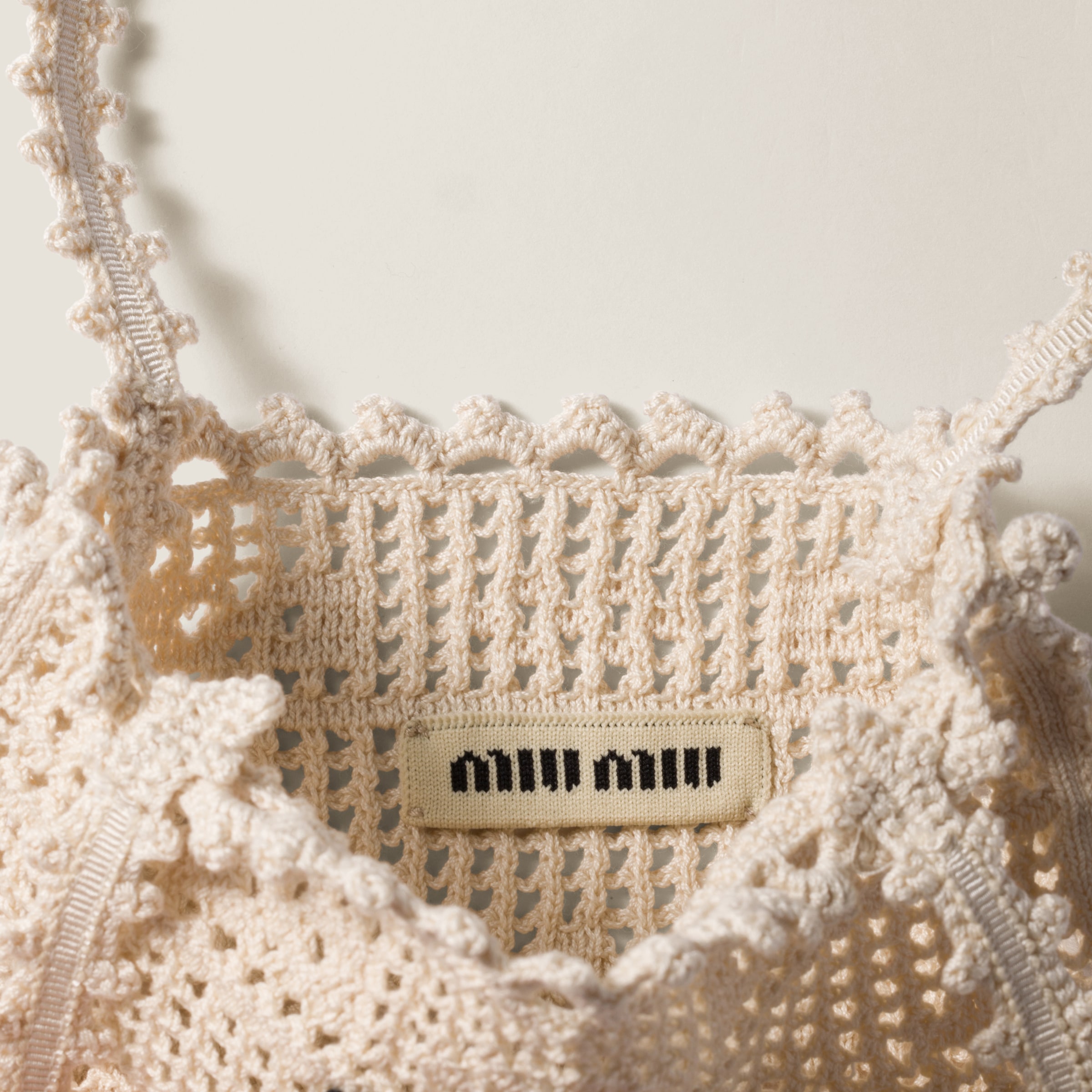 Miu Miu Crochet Cotton Handbag