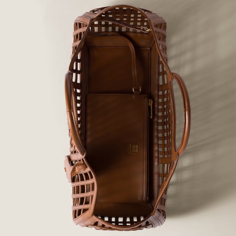 Leather basket