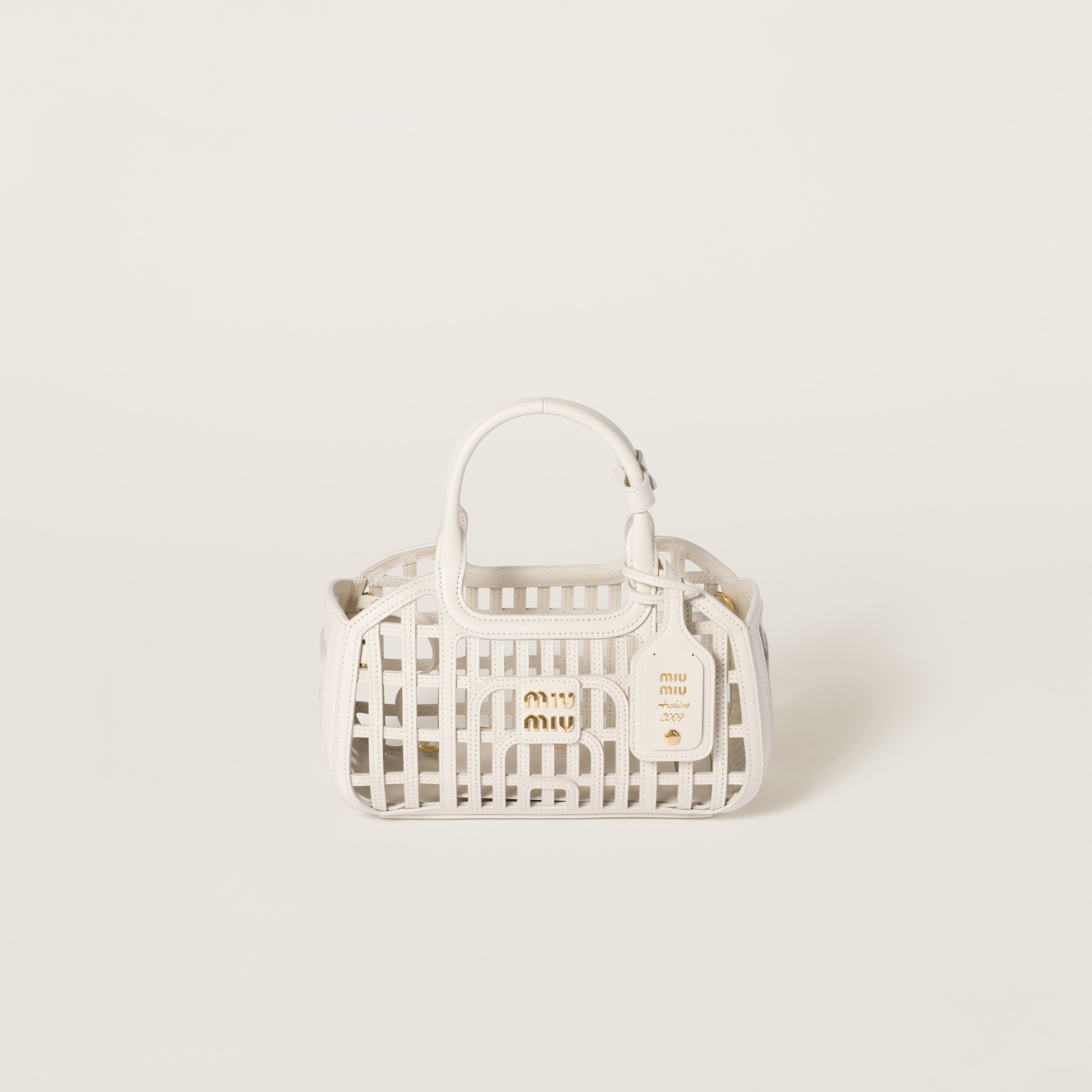 miu ミュウミュウ ハンドバッグ MIU ジップド トップハンドル