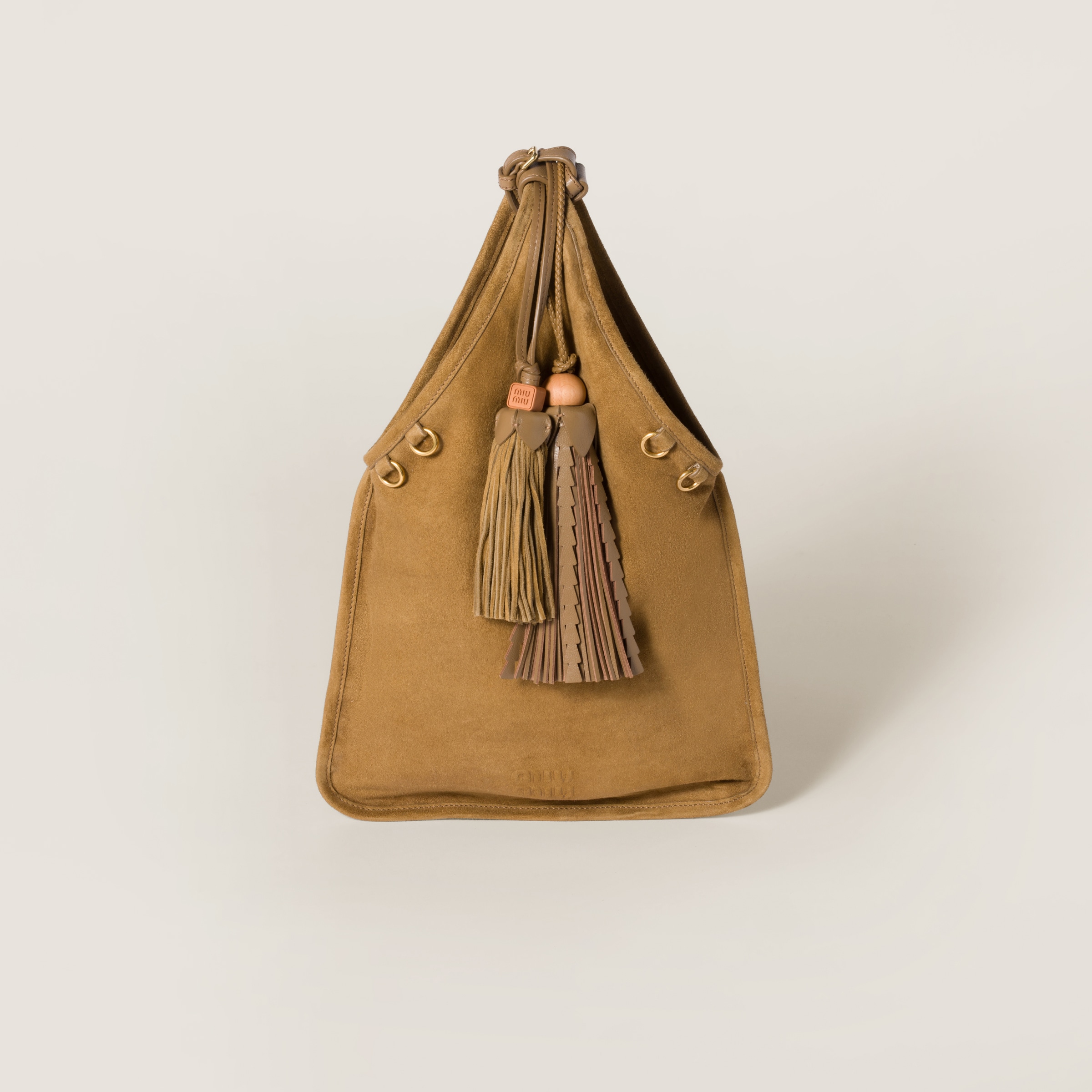 Miu Miu Suede Handbag With Tassels