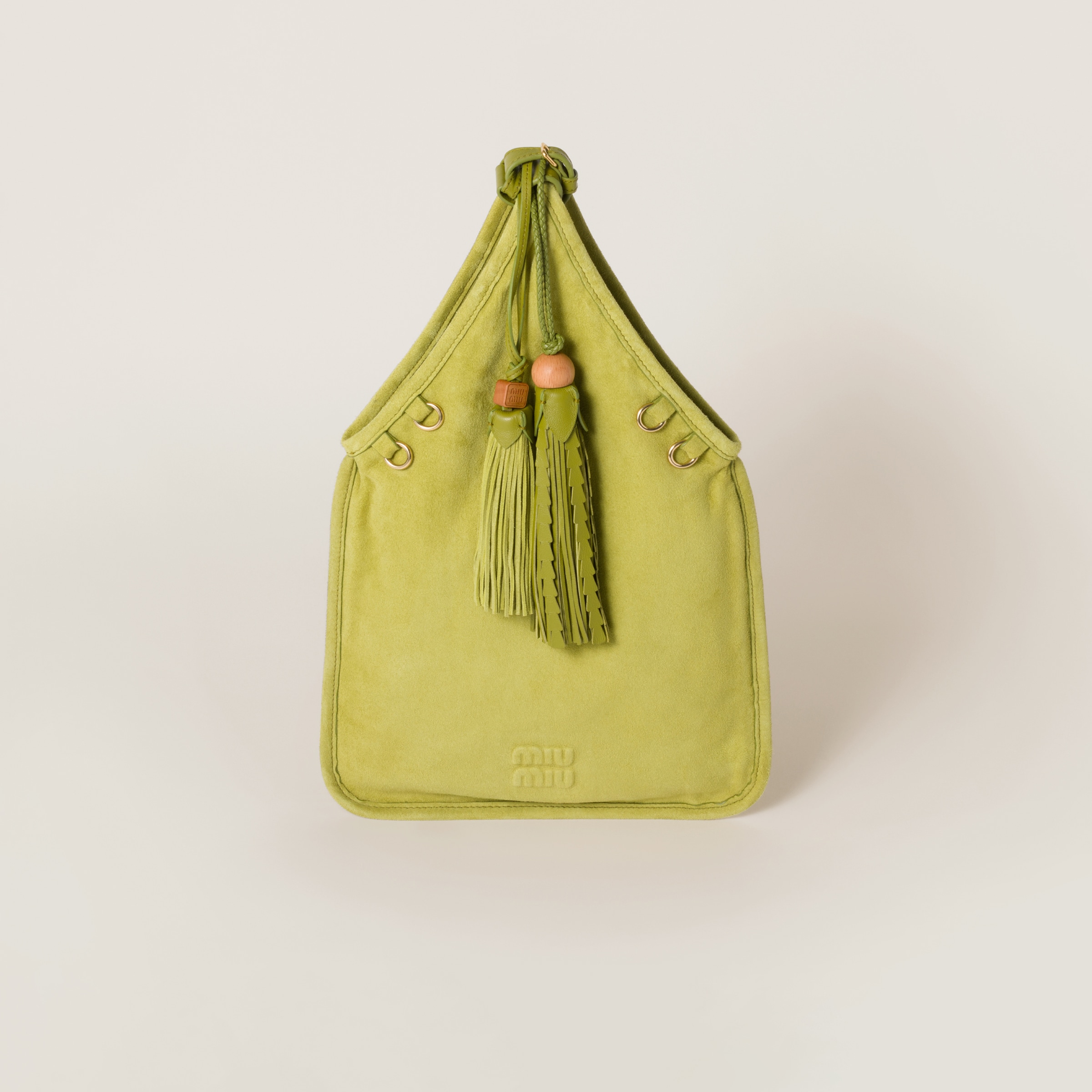 Miu Miu Suede Handbag With Tassels