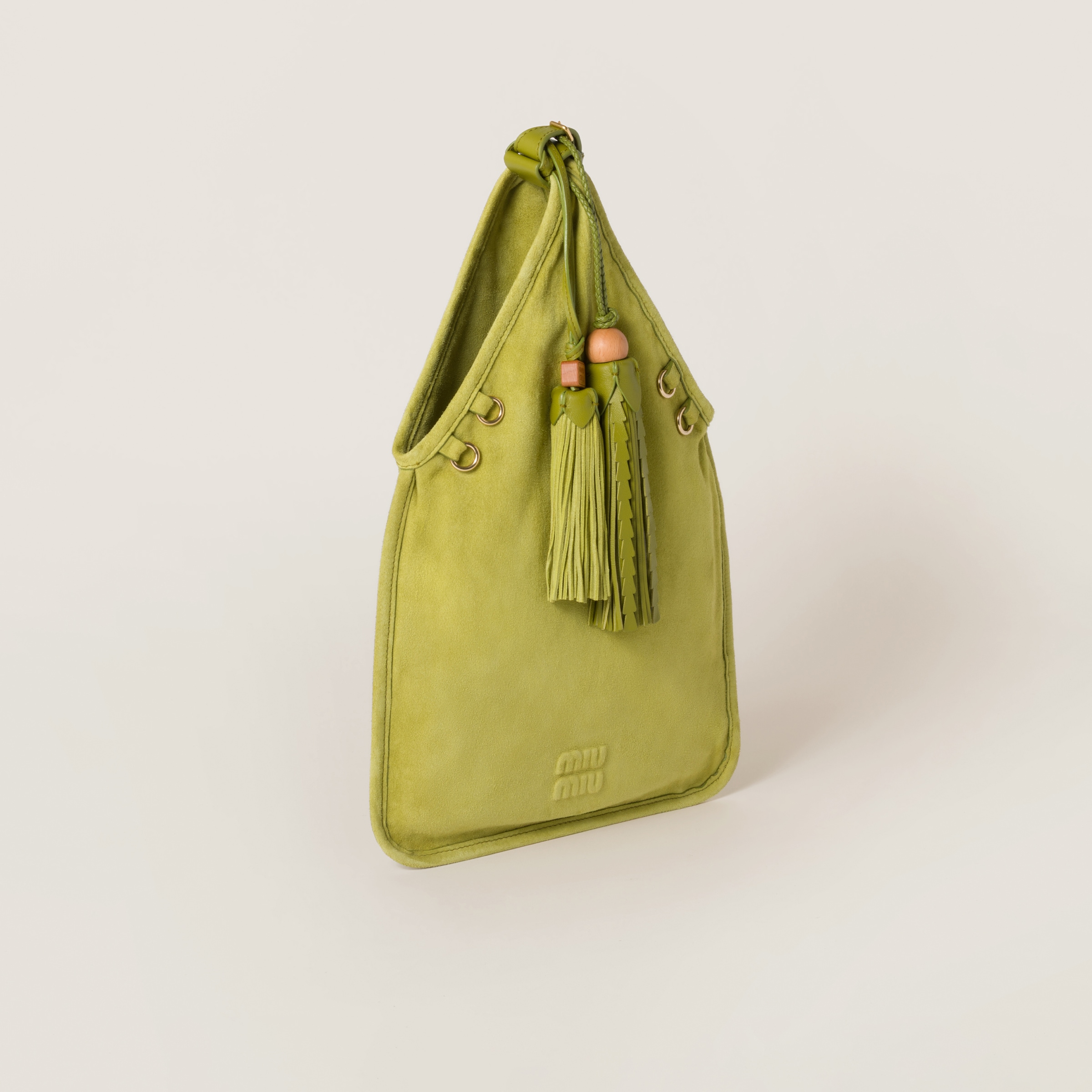 Miu Miu Suede Handbag With Tassels
