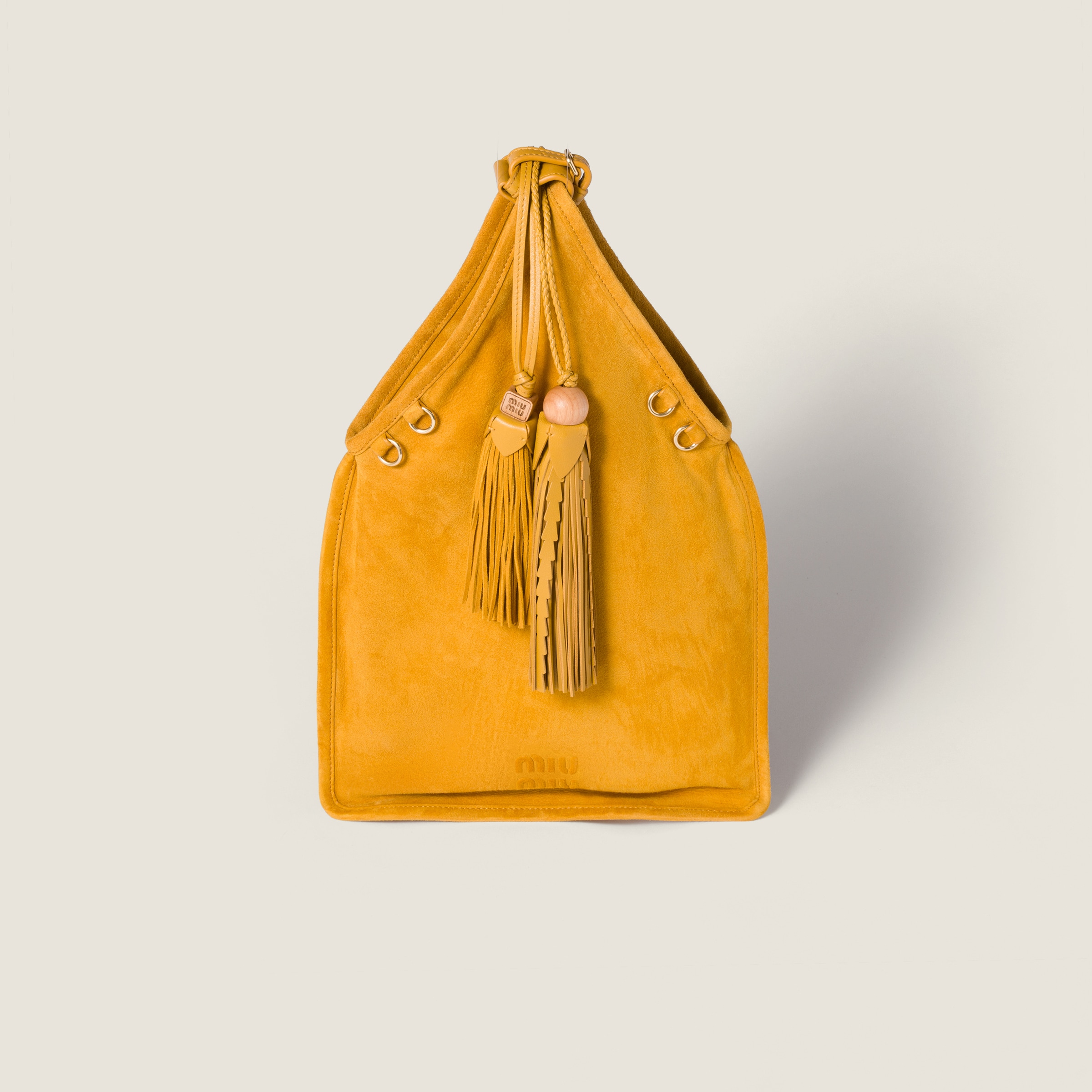 MiuMiu タッセル付きスエードハンドバッグ 三越伊勢丹 | MIU MIU/ミュウミュウ通販 | タッセル付きスエード