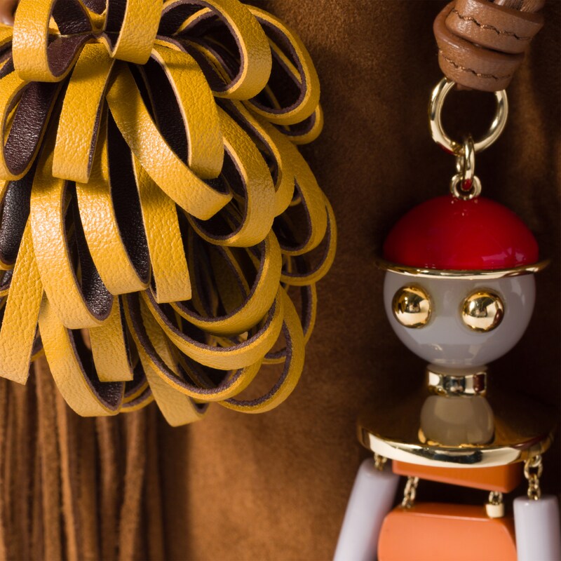 Suede bag with trick