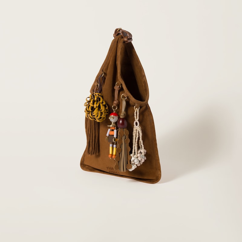 Suede bag with trick