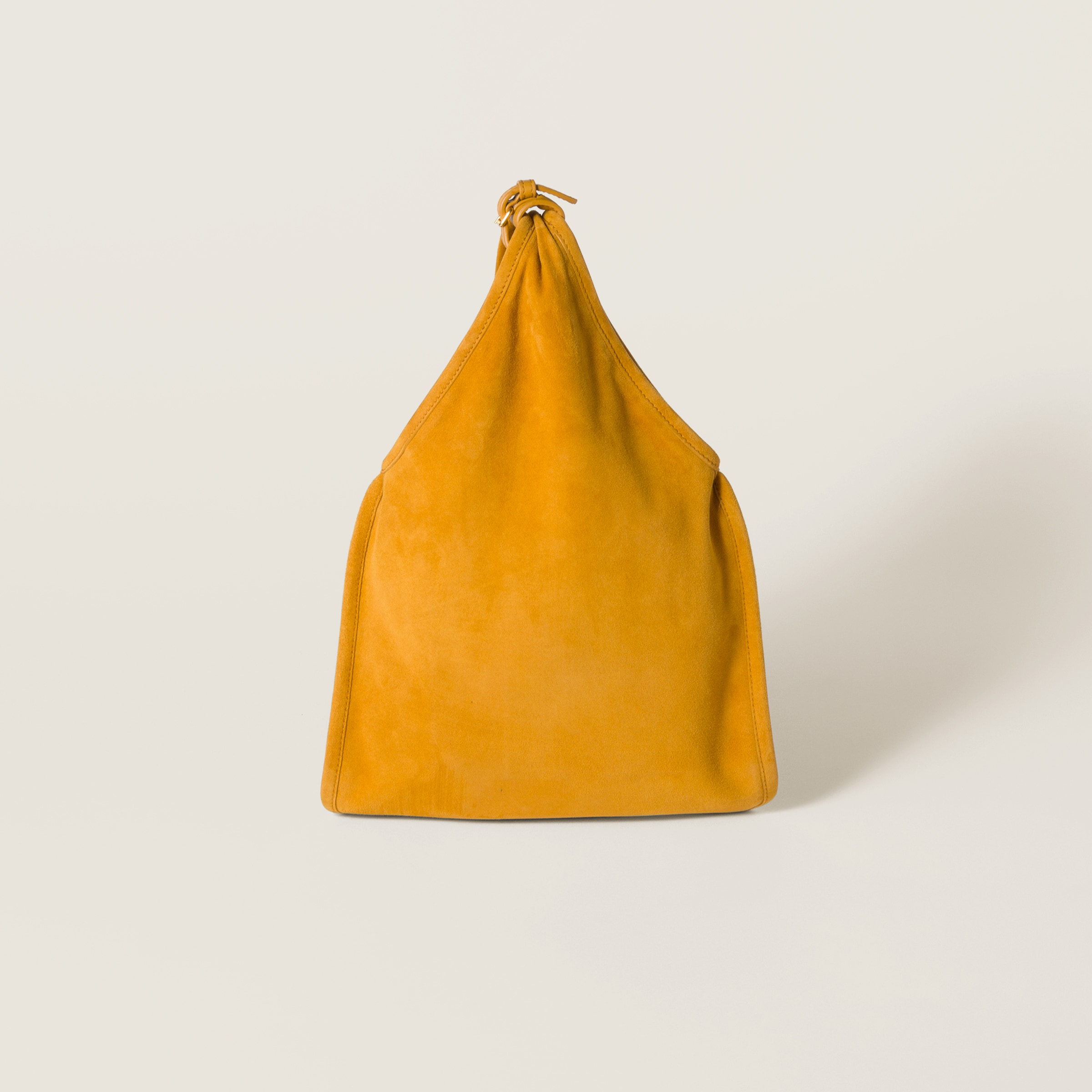 Miu Miu Suede Bag With Trick In Whiskey