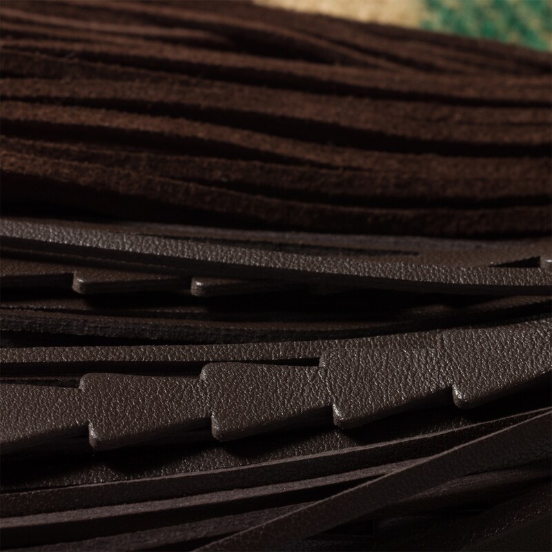 Borsa a mano in vichy e montone