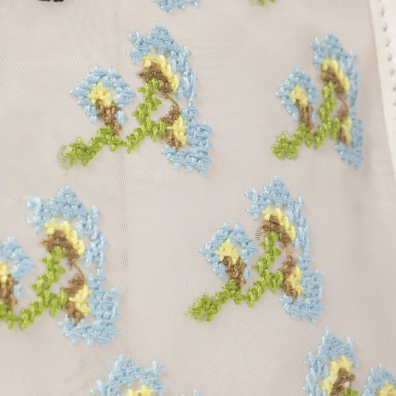 刺绣网眼手提包