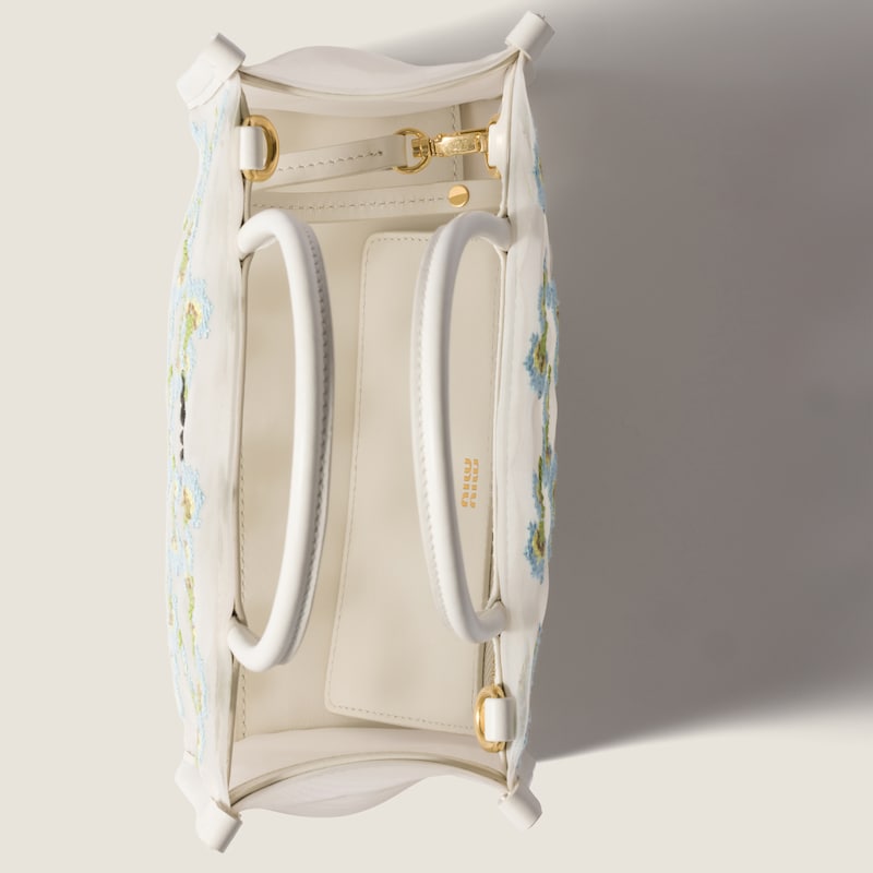 刺绣网眼手提包