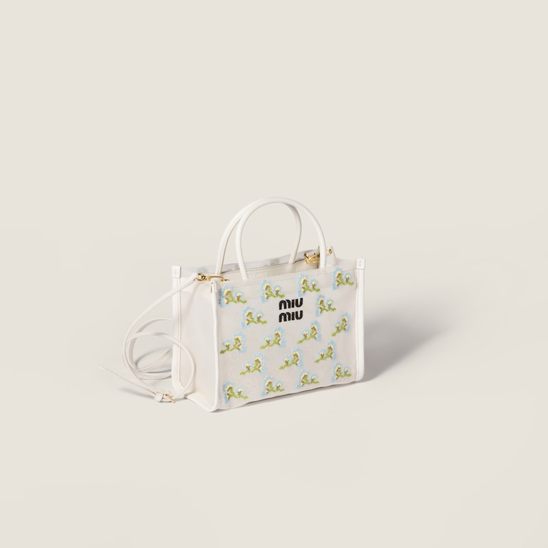 刺绣网眼手提包