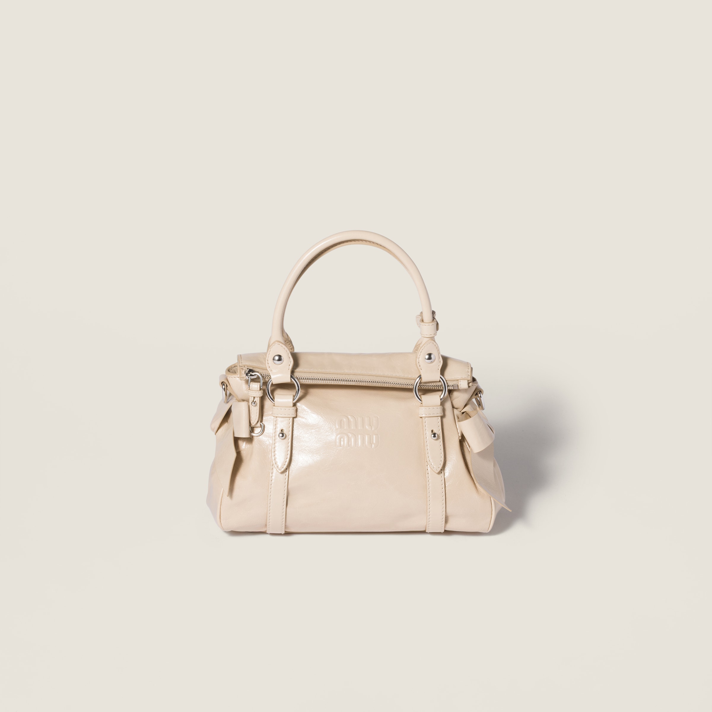 Miu Miu Shiny leather top-handle bag