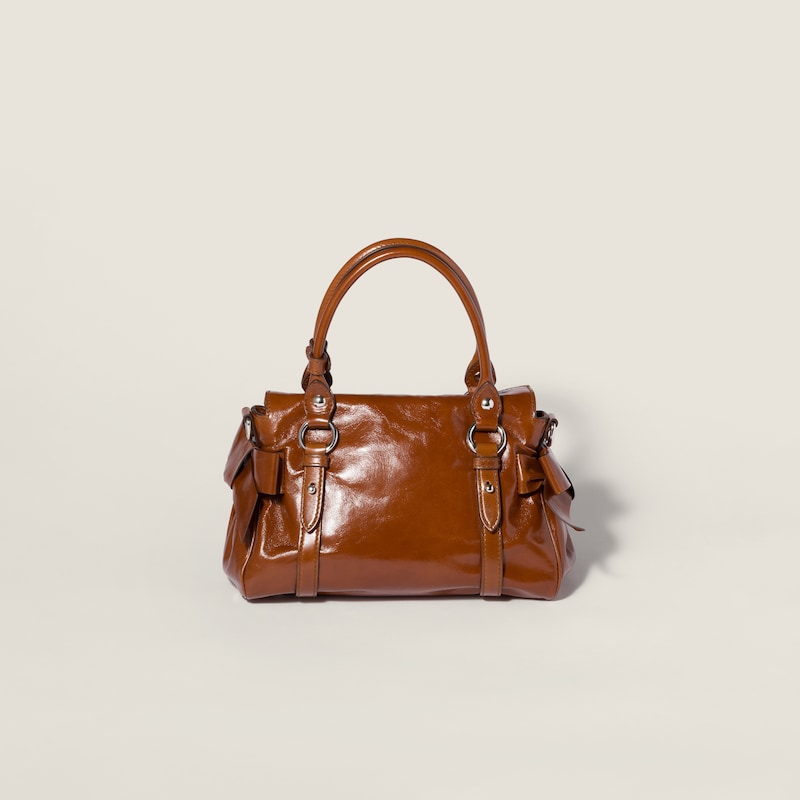 Sac à poignée supérieure en cuir brillant