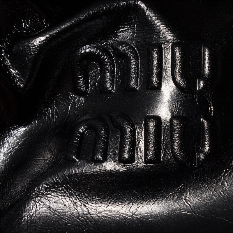 Shiny leather handbag