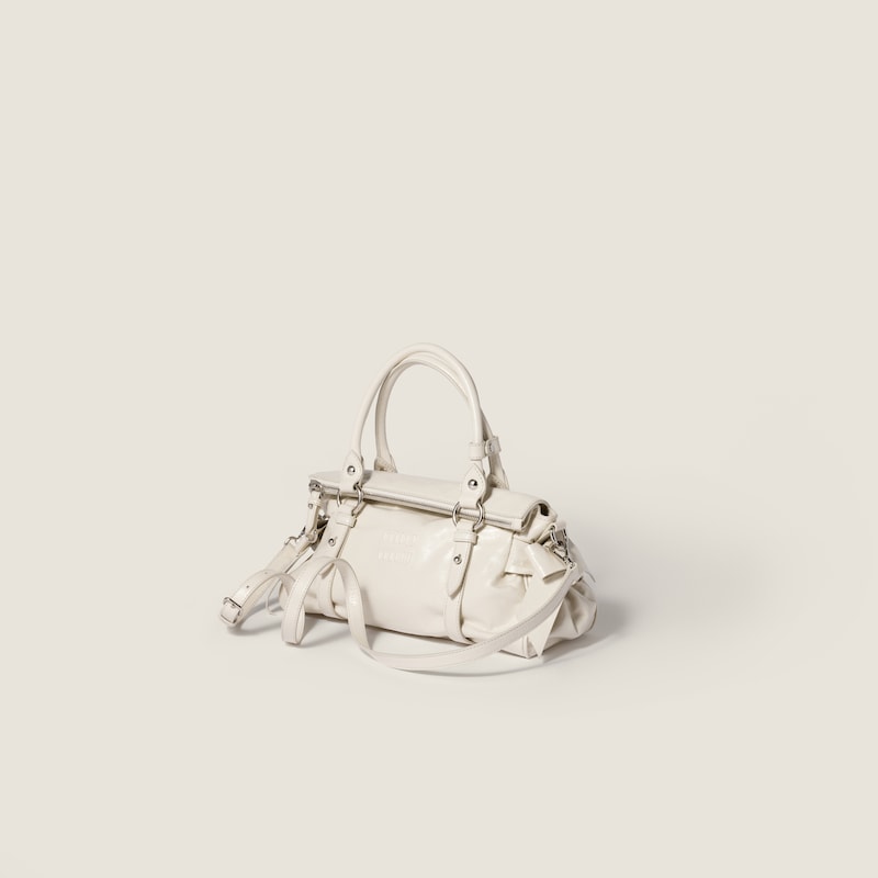 Shiny leather handbag