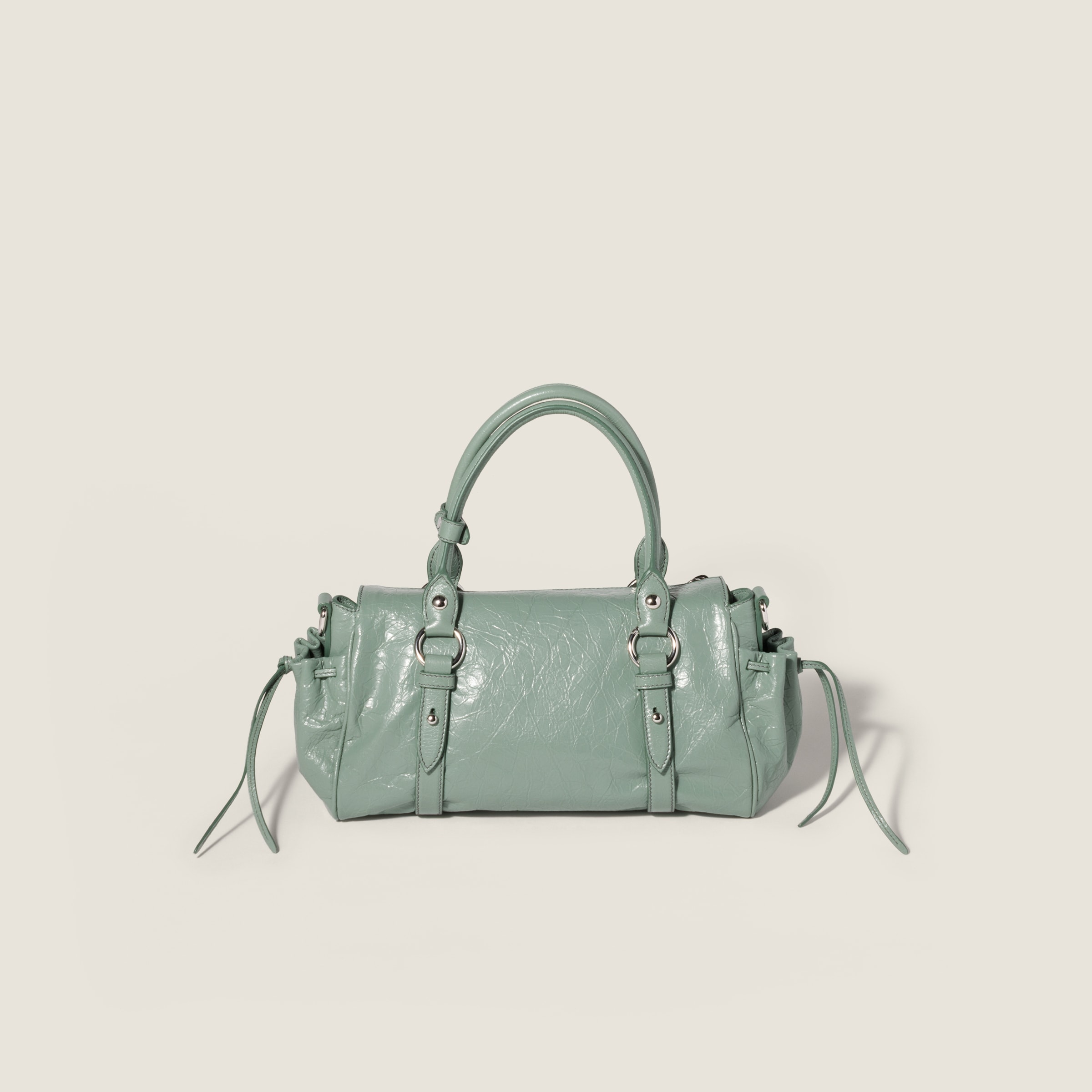 Sage Green Nappa Leather Handbag | Miu Miu - United States