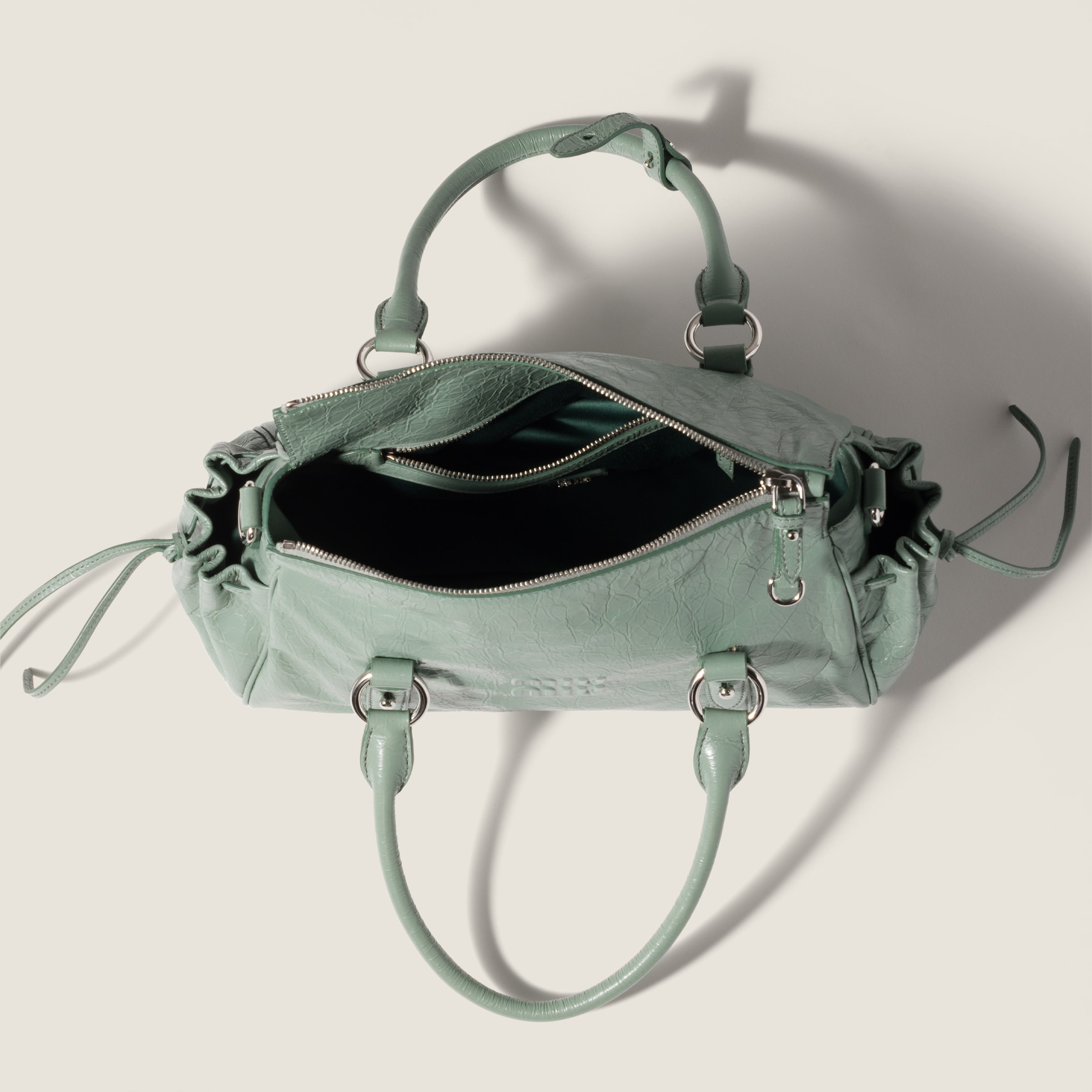 Sage Green Nappa Leather Handbag | Miu Miu - United States