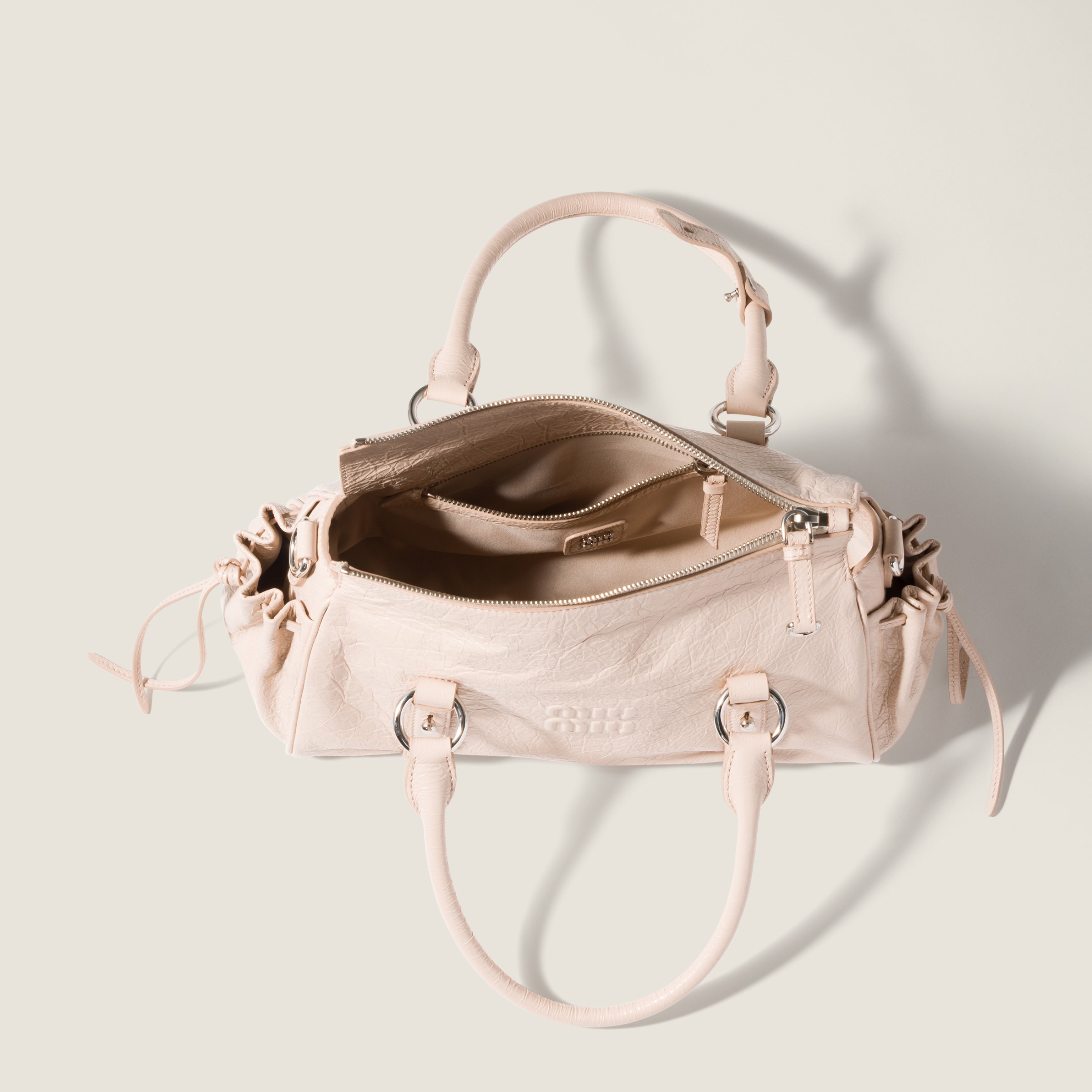 Powder Pink Nappa Leather Handbag | Miu Miu - United States