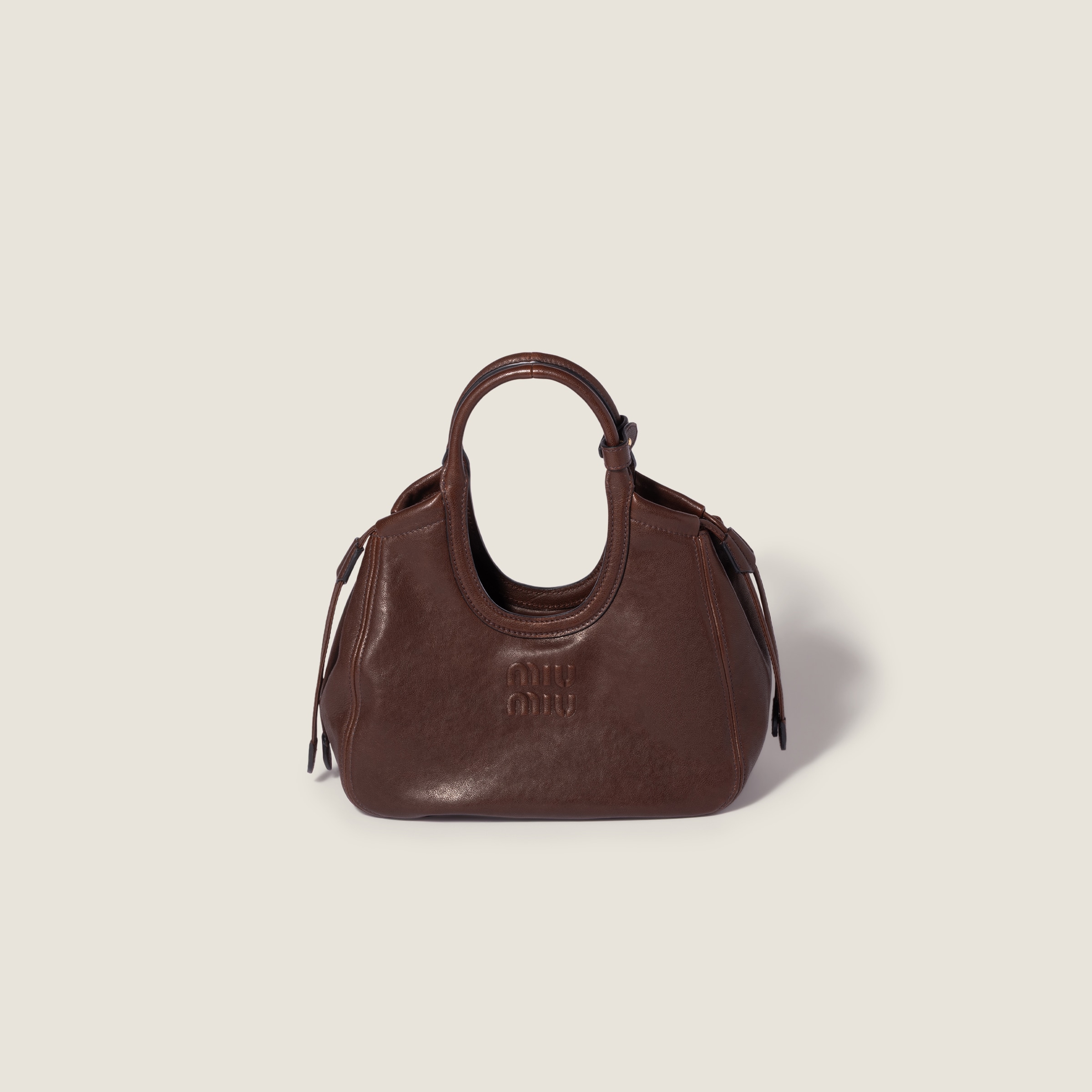 Miu Miu Ivy nappa leather tote bag