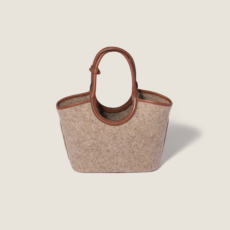 Ivy wool and leather bag
