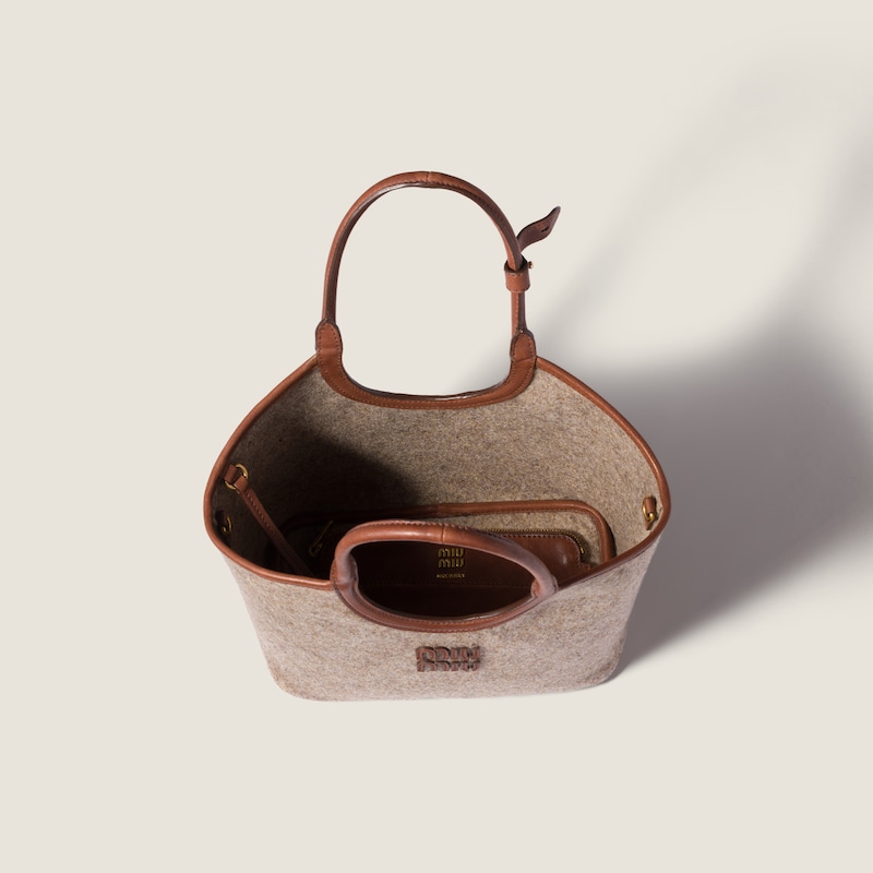 Ivy wool and leather bag