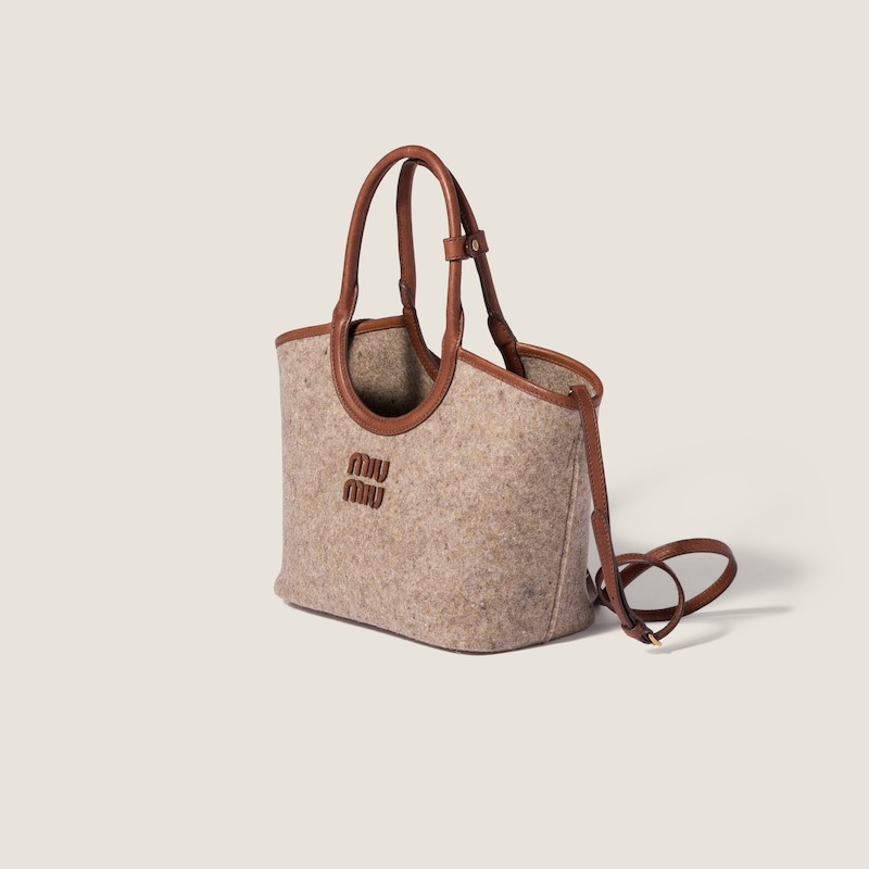 Ivy wool and leather bag