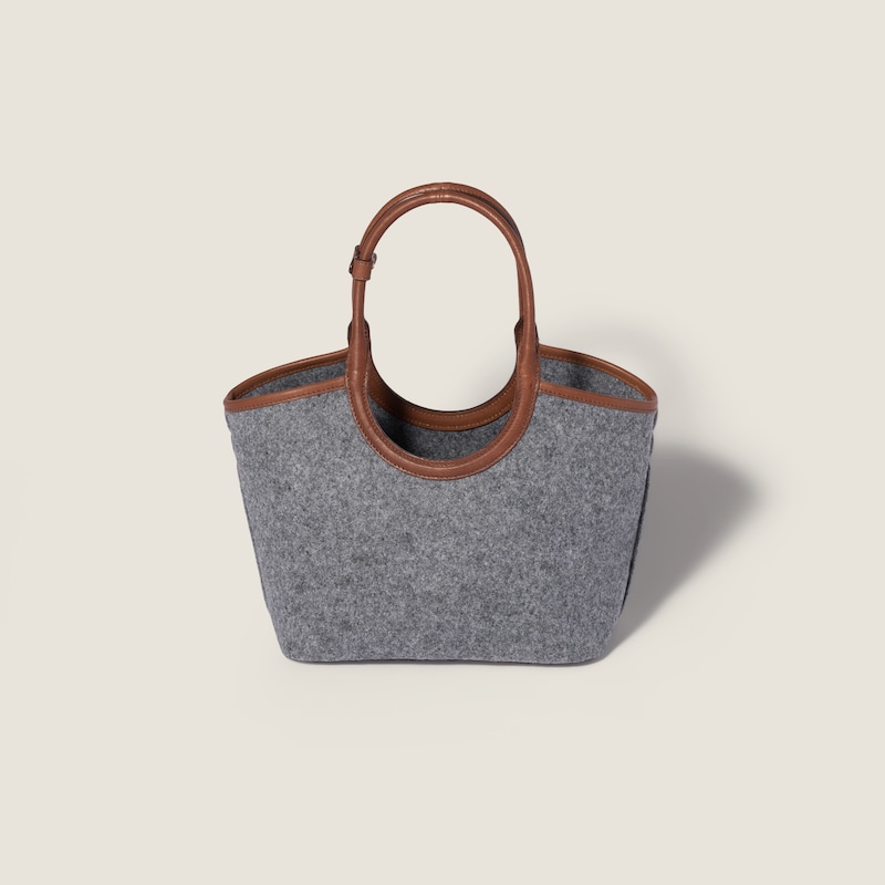 Ivy wool and leather bag