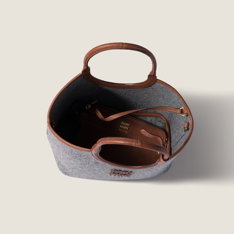 Ivy wool and leather bag
