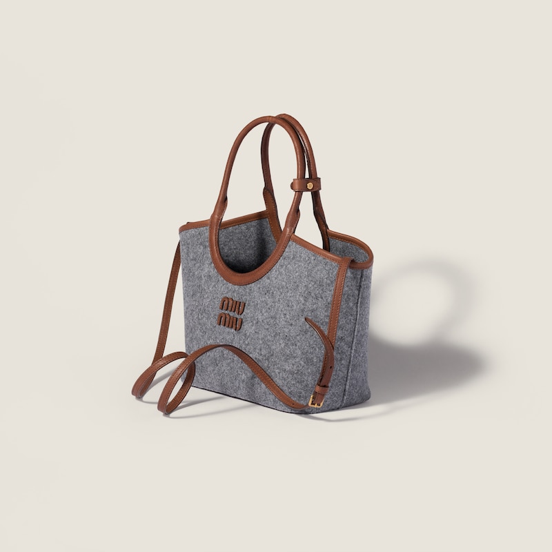 Ivy wool and leather bag