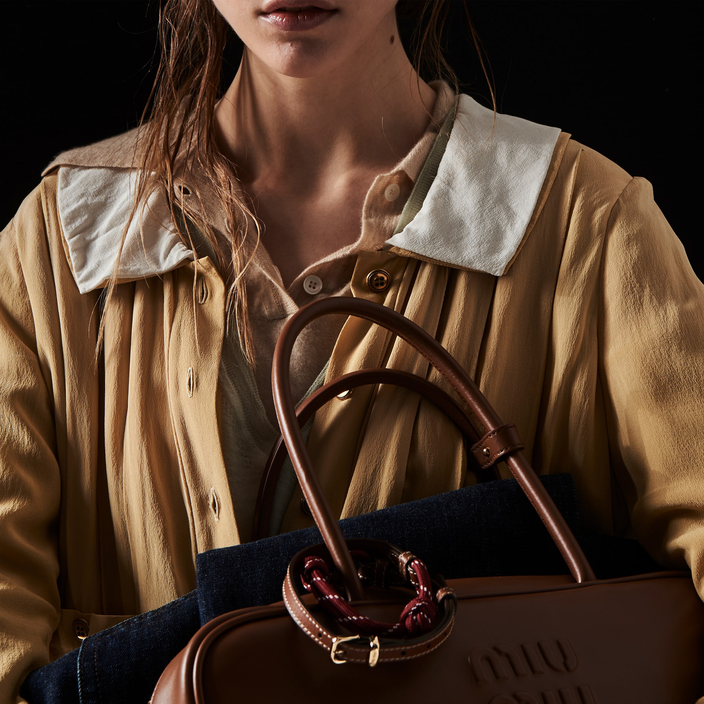 週末限定ンセール バッグ ボー レザー コニャック | Miu Miu バッグ