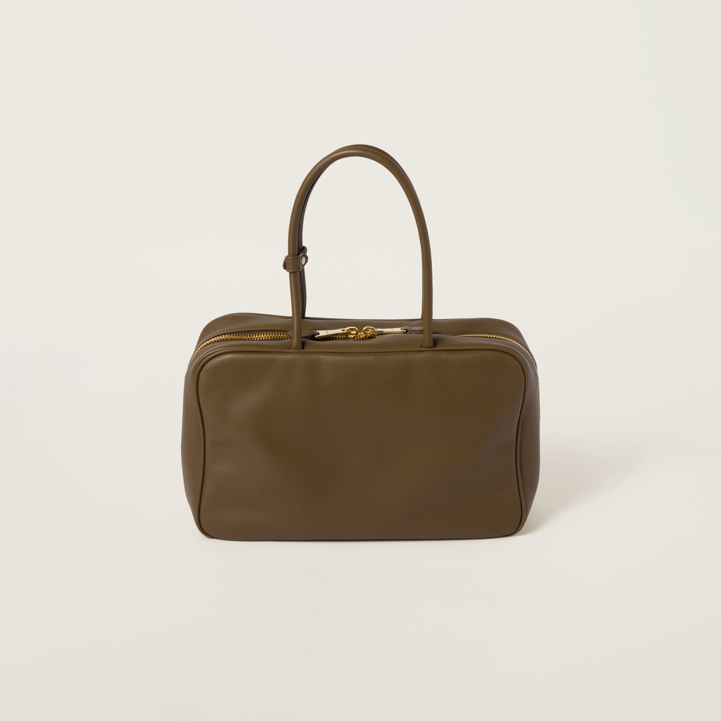Miu Miu Leather Beau Bag In Tundra
