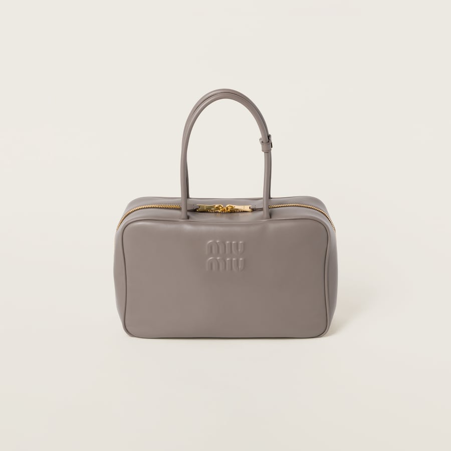 MIUMIU 26S POUCH BAG 18 IN DARK BROWN CALFSKIN GOLD HARDWARE