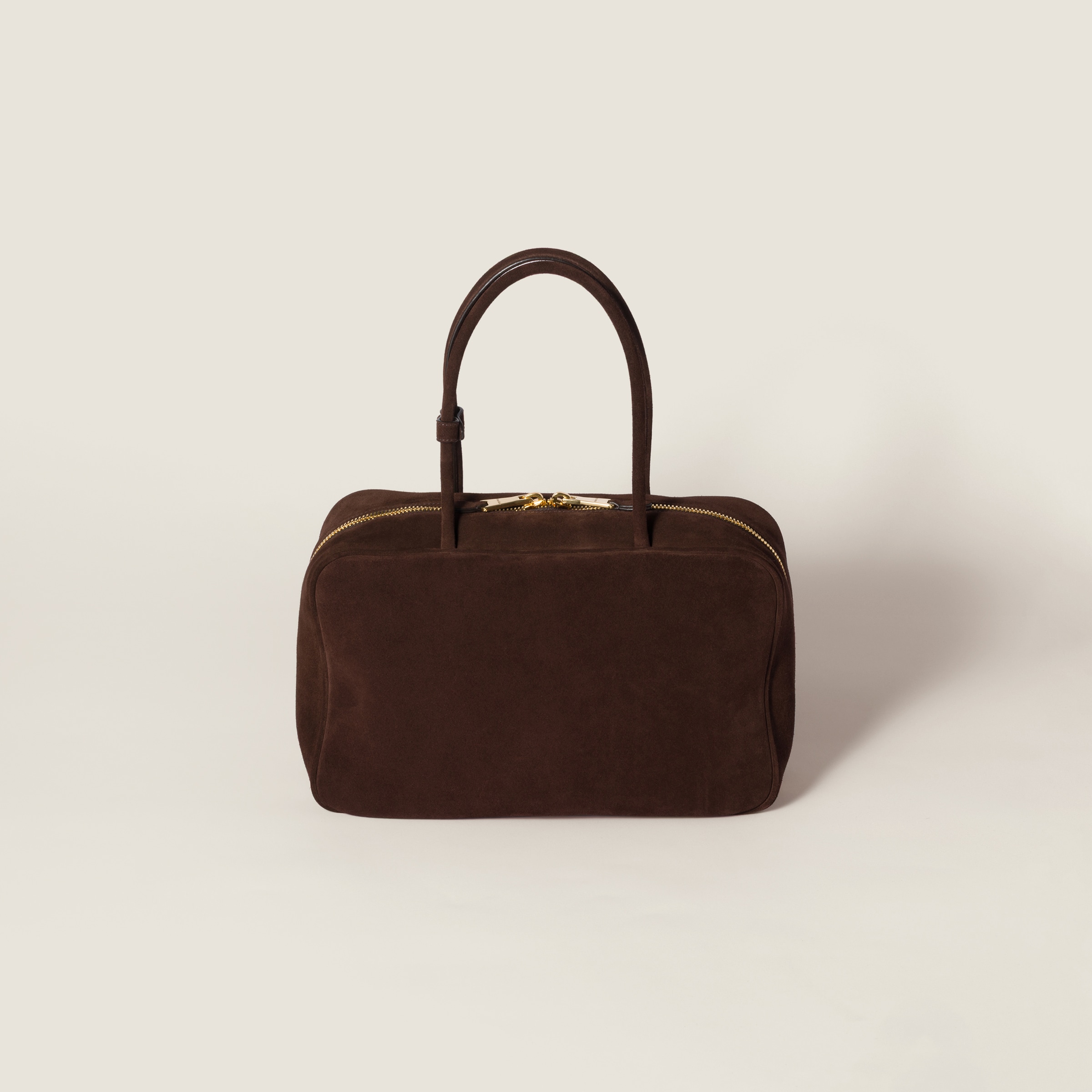 Miu Miu Suede Beau Bag In Brown