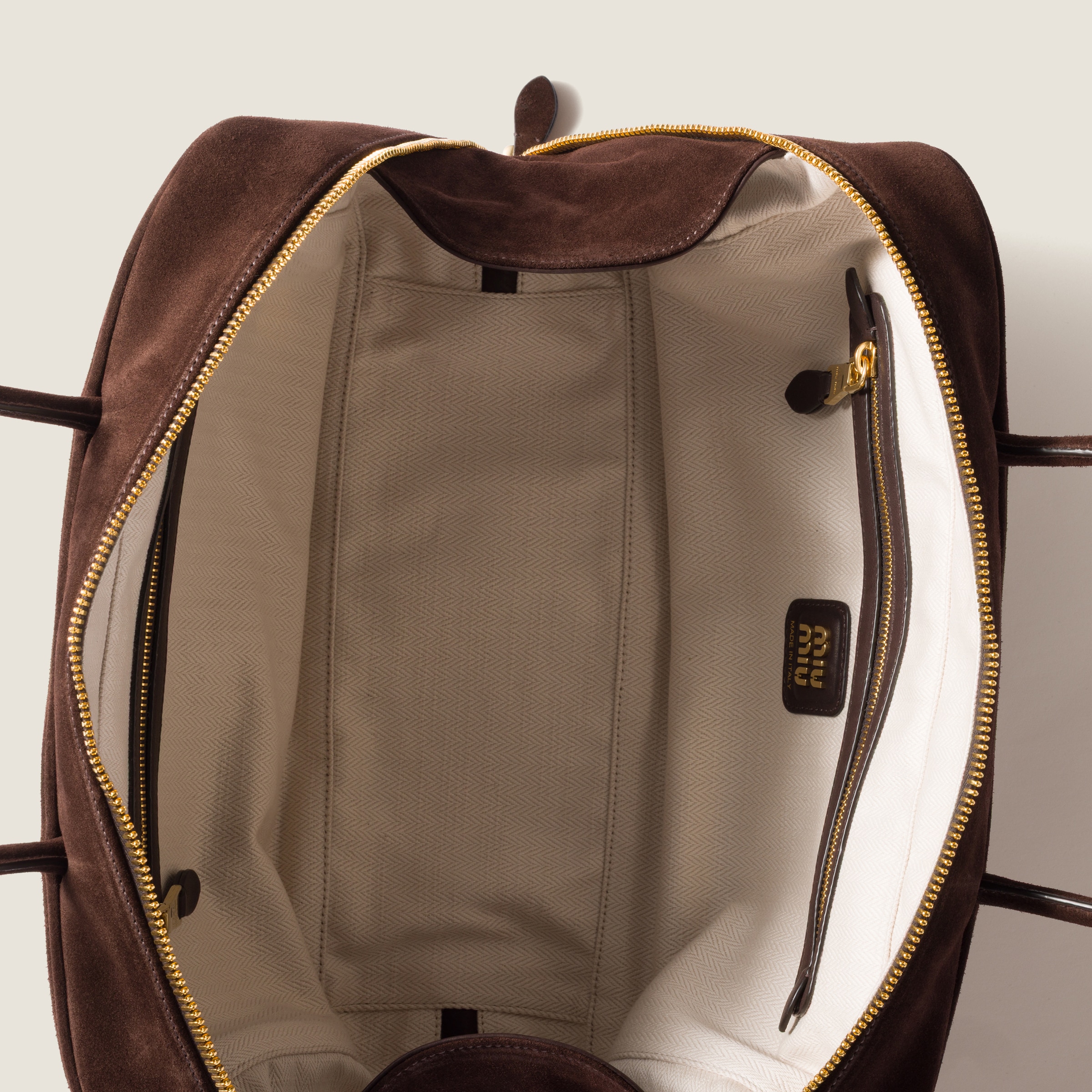 Miu Miu Suede Beau Bag In Brown