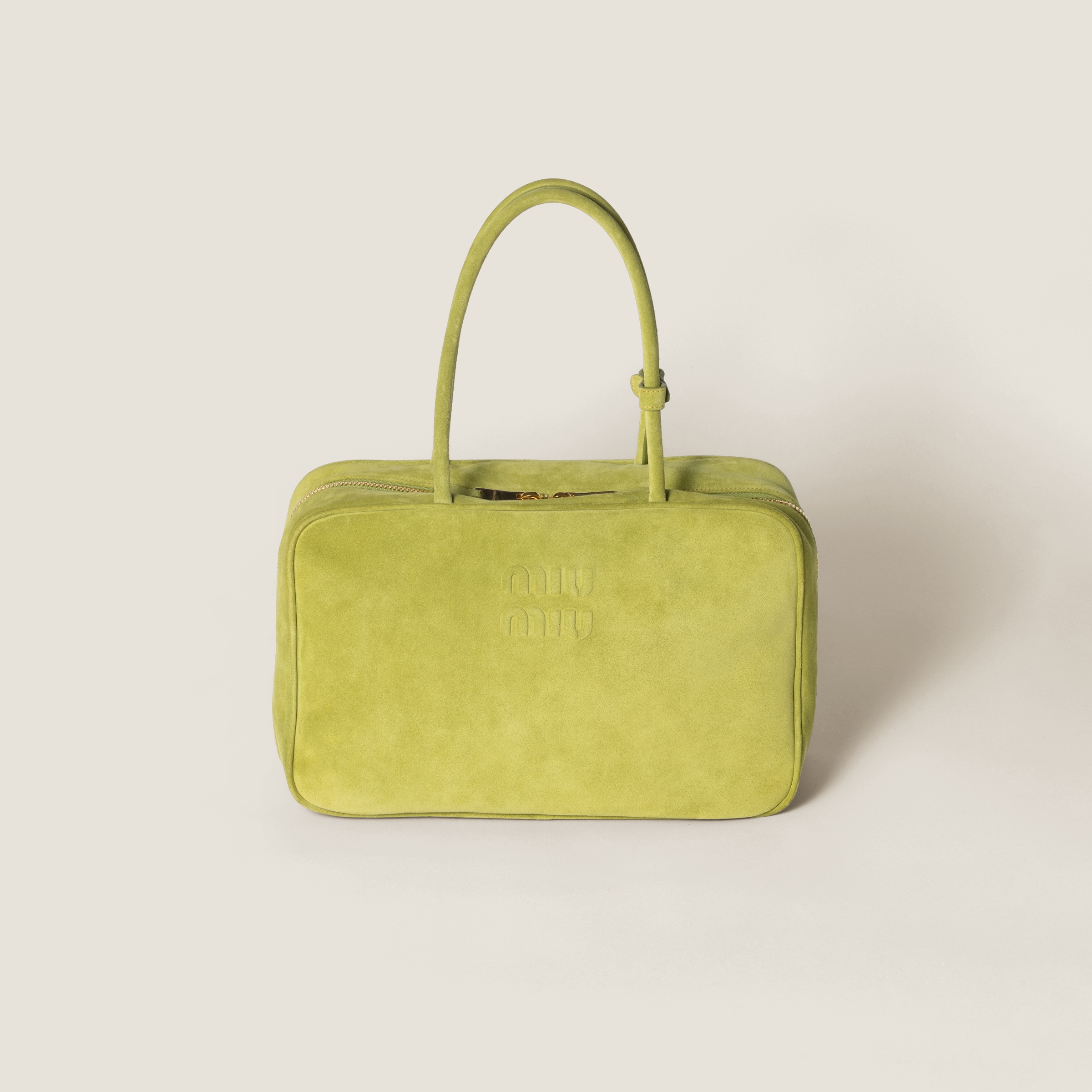 Sand Beige Wander Matelassé Nappa Leather Hobo Bag | Miu Miu