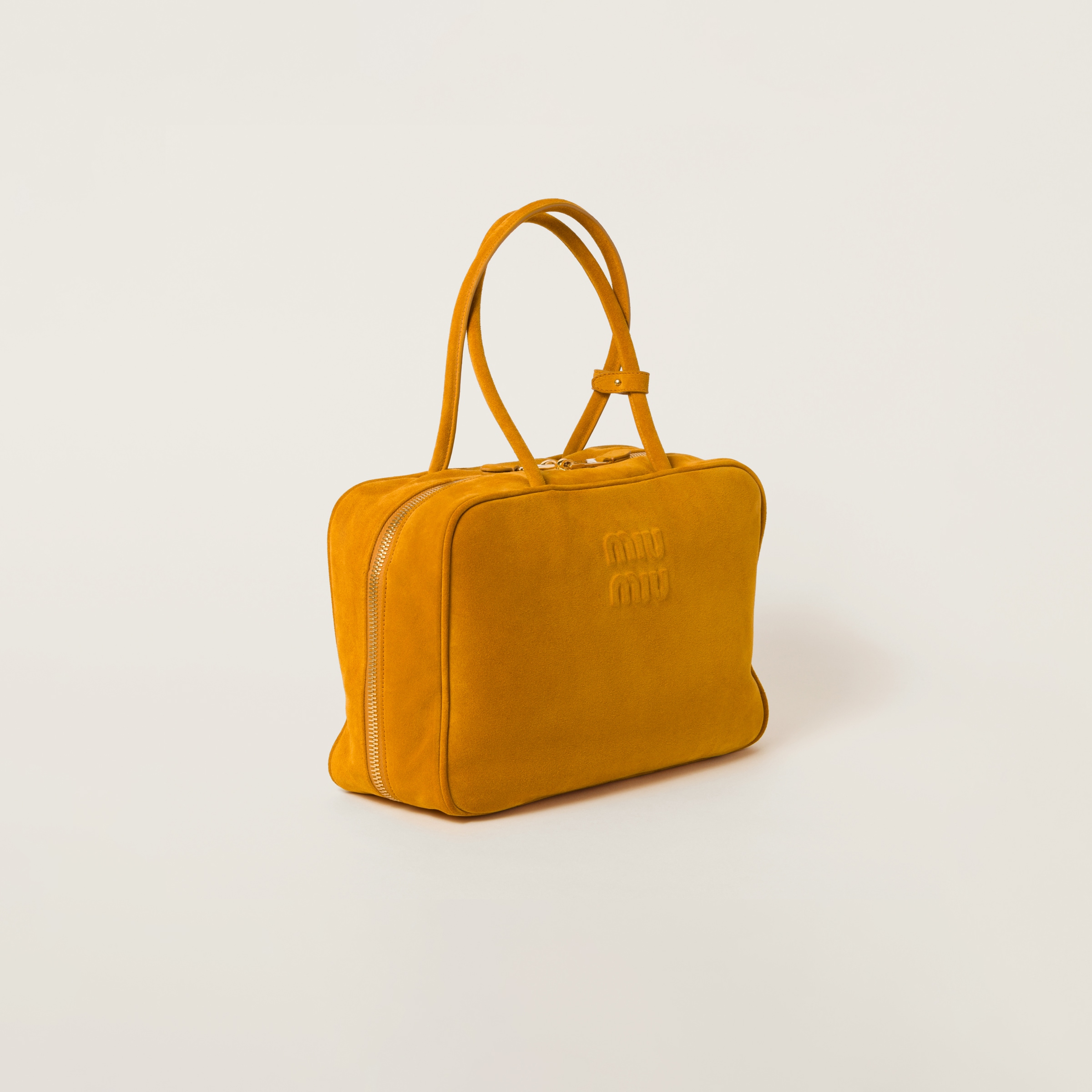 Miu Miu Suede Beau Bag In Whiskey